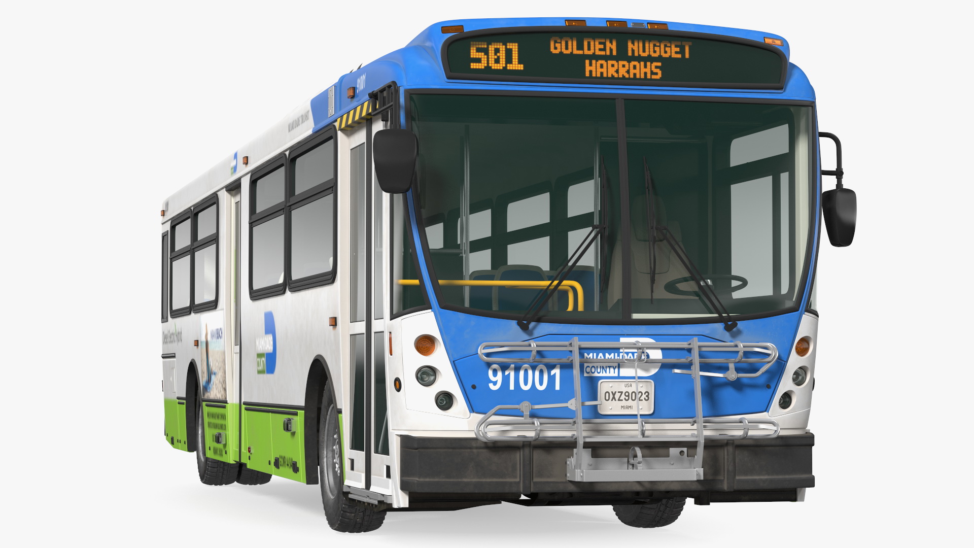 Bus Nabi 416 Miami Dade Transit Simple Interior 3D