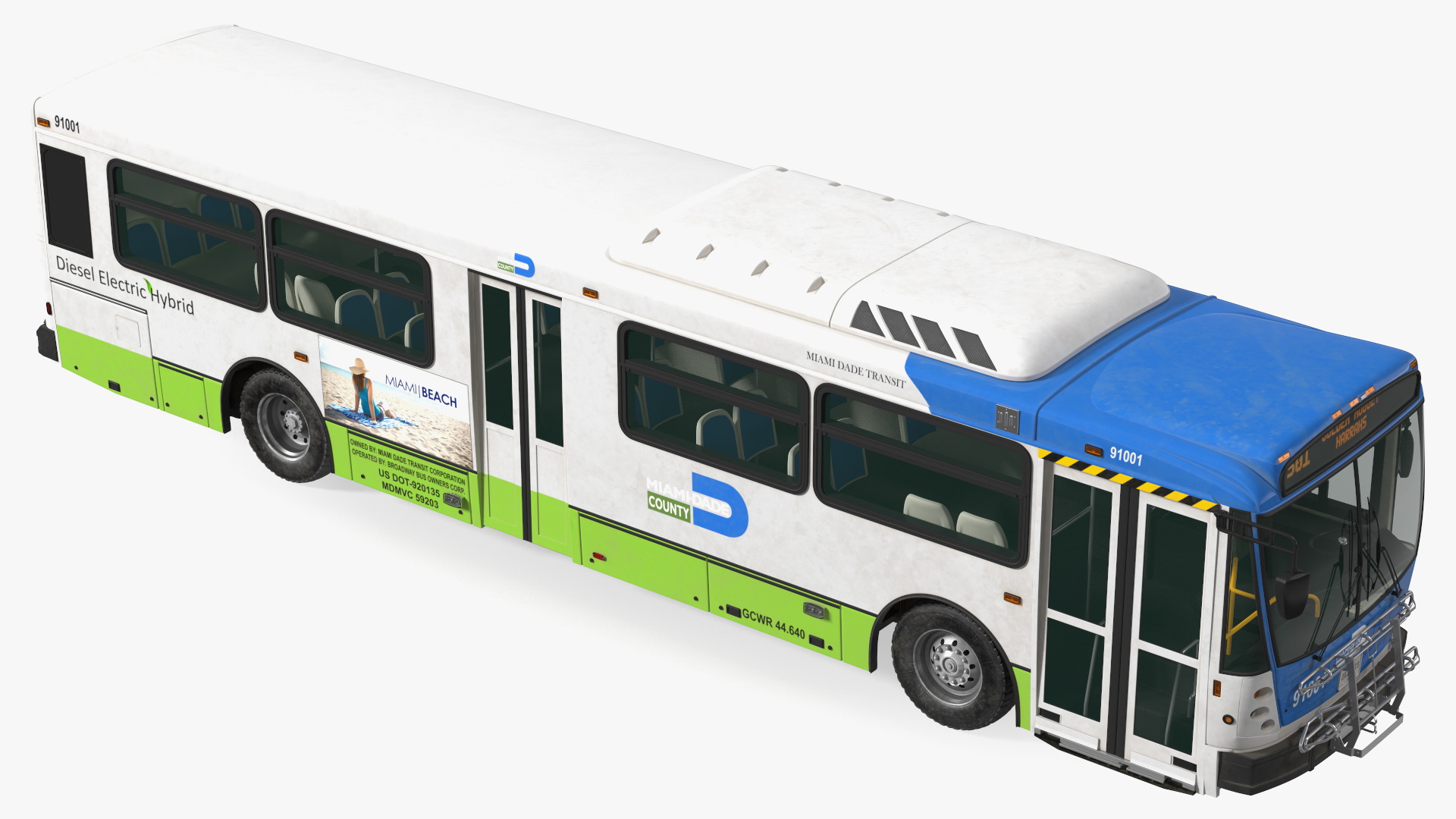 Bus Nabi 416 Miami Dade Transit Simple Interior 3D