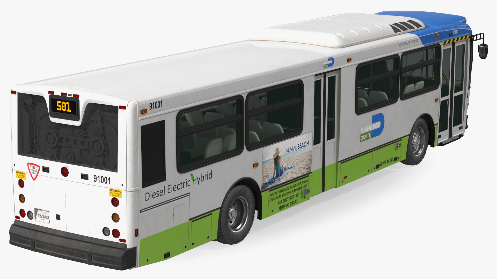 Bus Nabi 416 Miami Dade Transit Simple Interior 3D