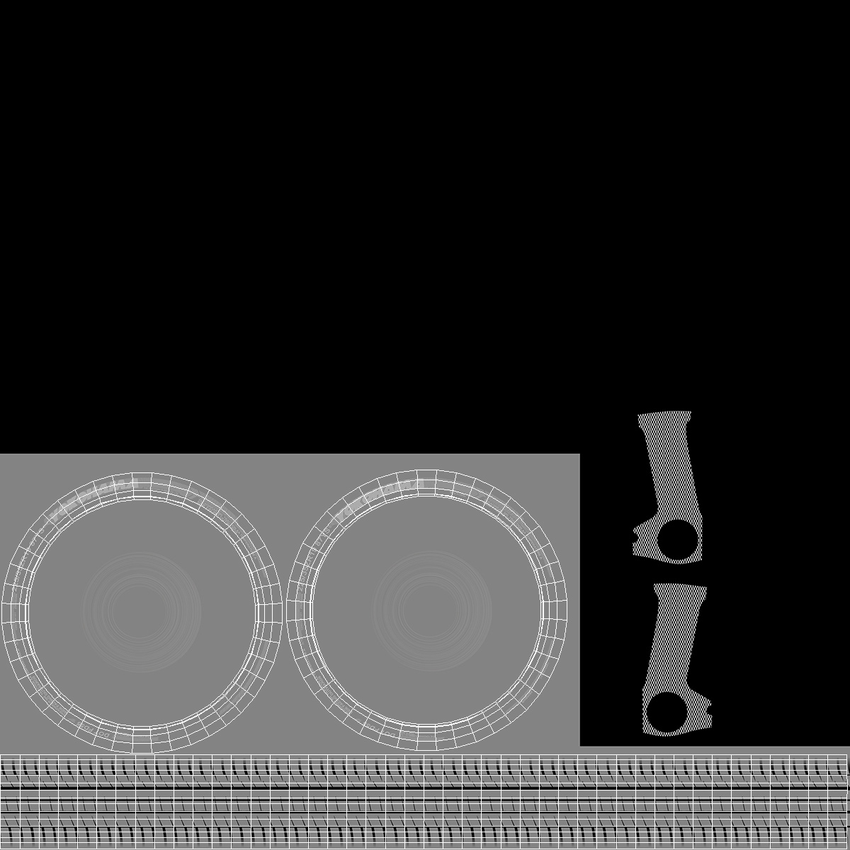 3D Car Chassis with Suspension and Wheels model