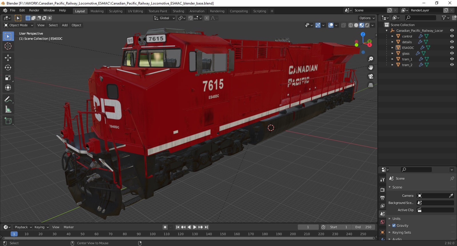 Canadian Pacific Railway Locomotive ES44AC 3D