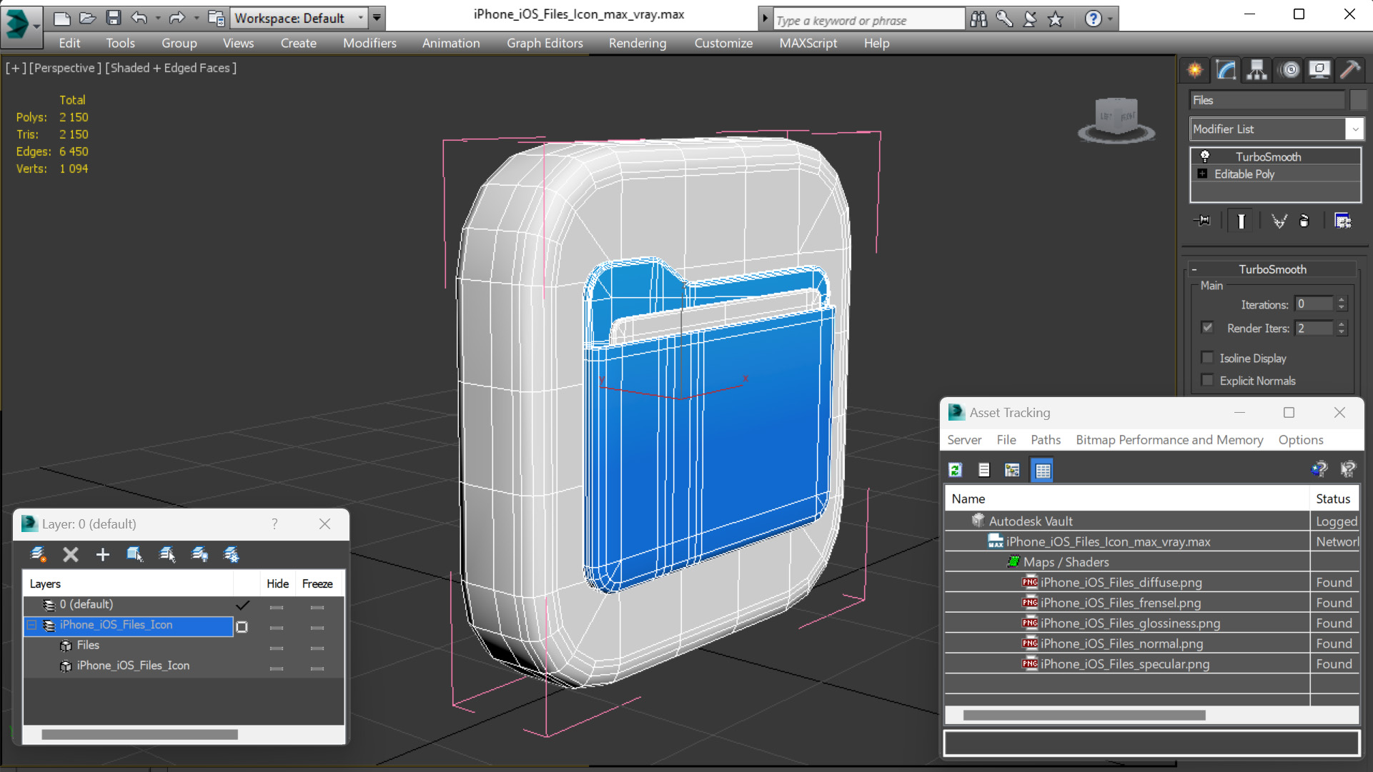 3D iPhone iOS Files Icon