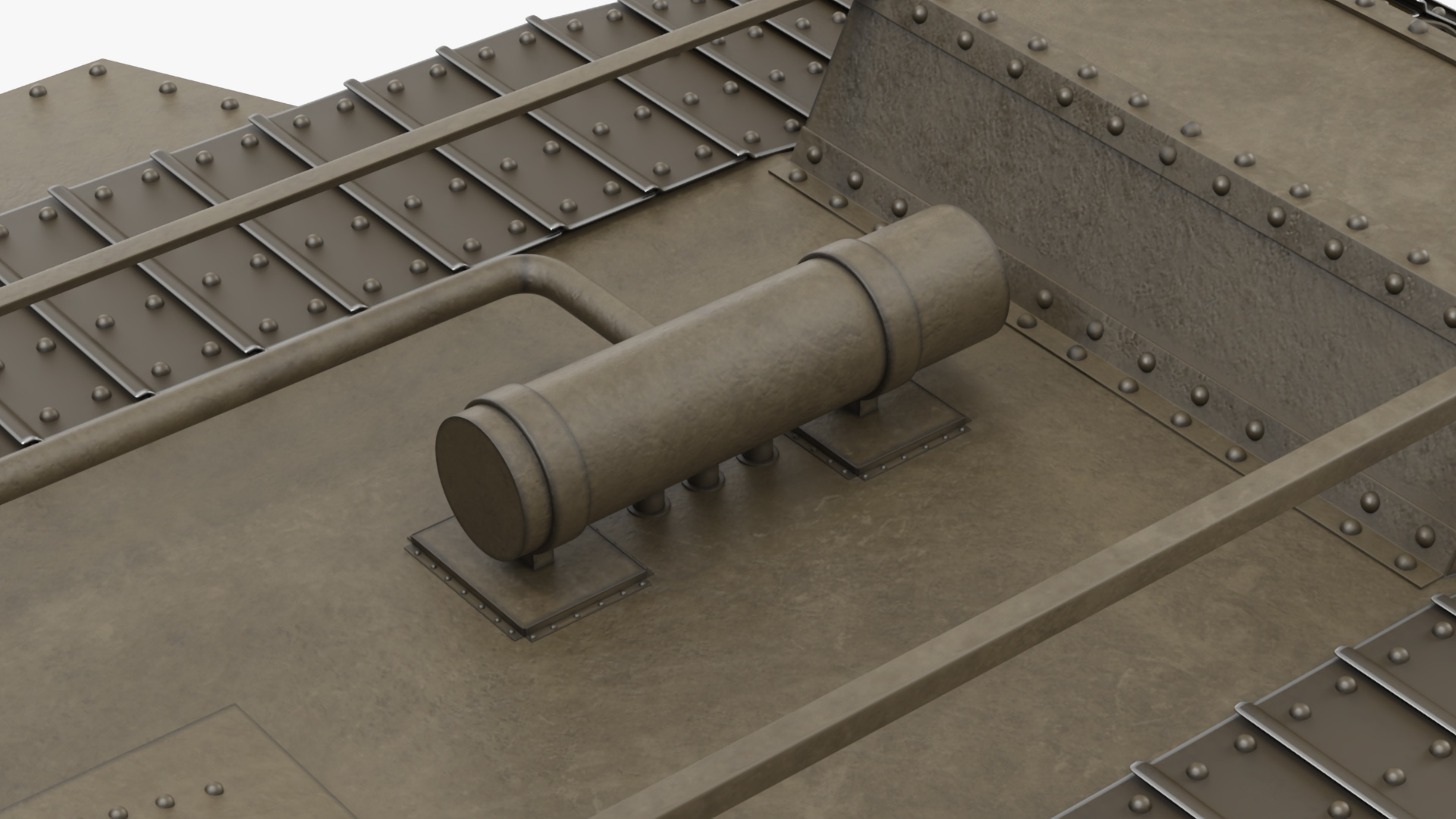 3D Tank MK 4 Male Rigged