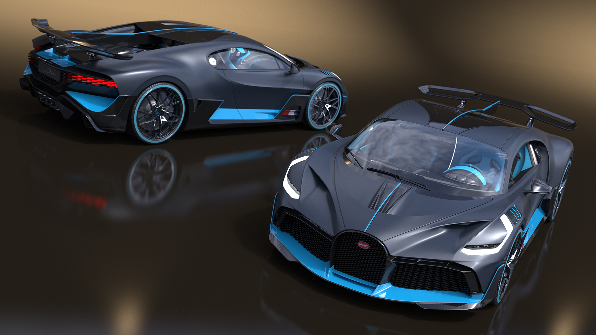 3D Bugatti Divo Titanium Liquid Silver Rigged for Cinema 4D