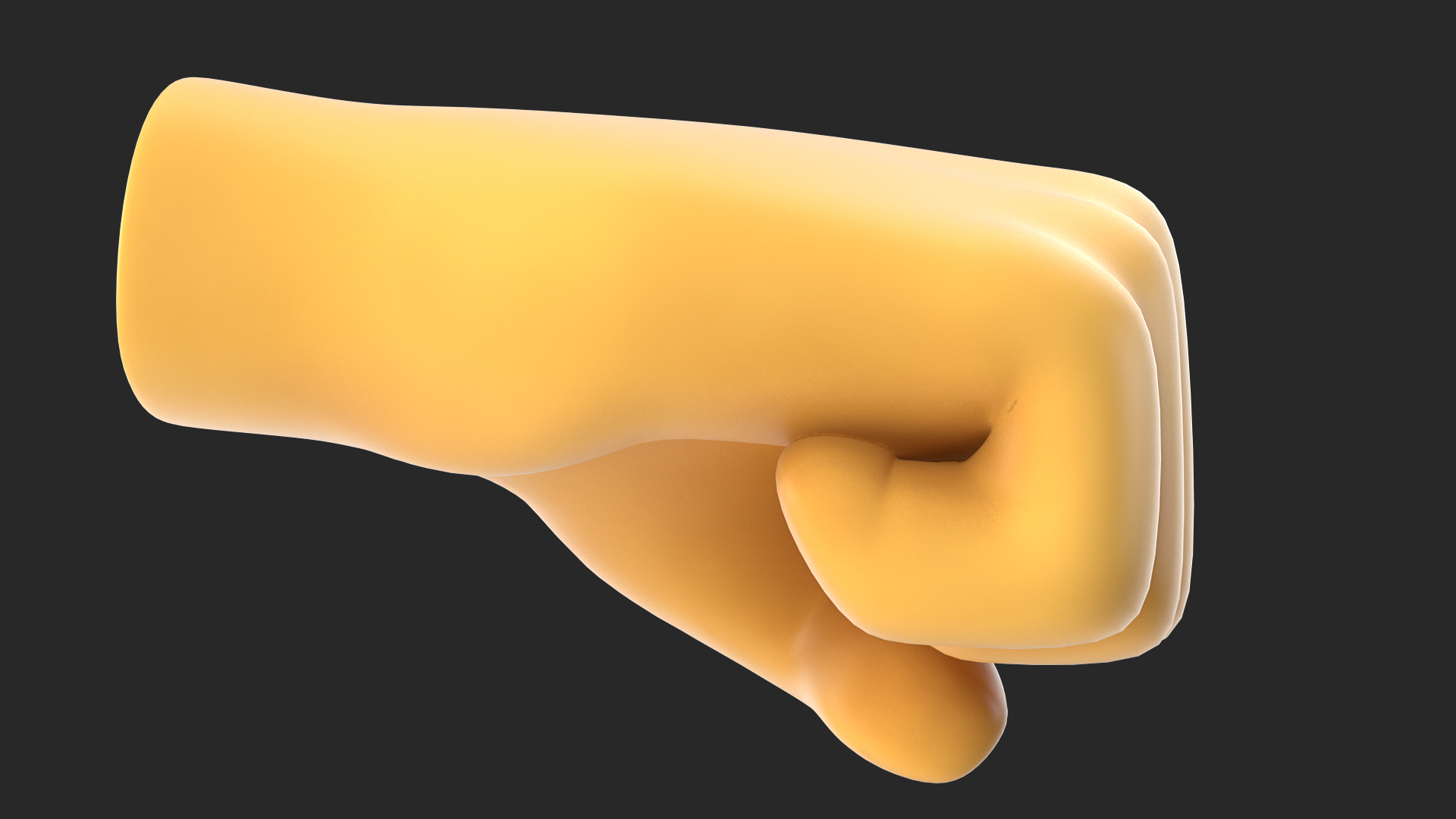 Left-Facing Fist Emoji 3D