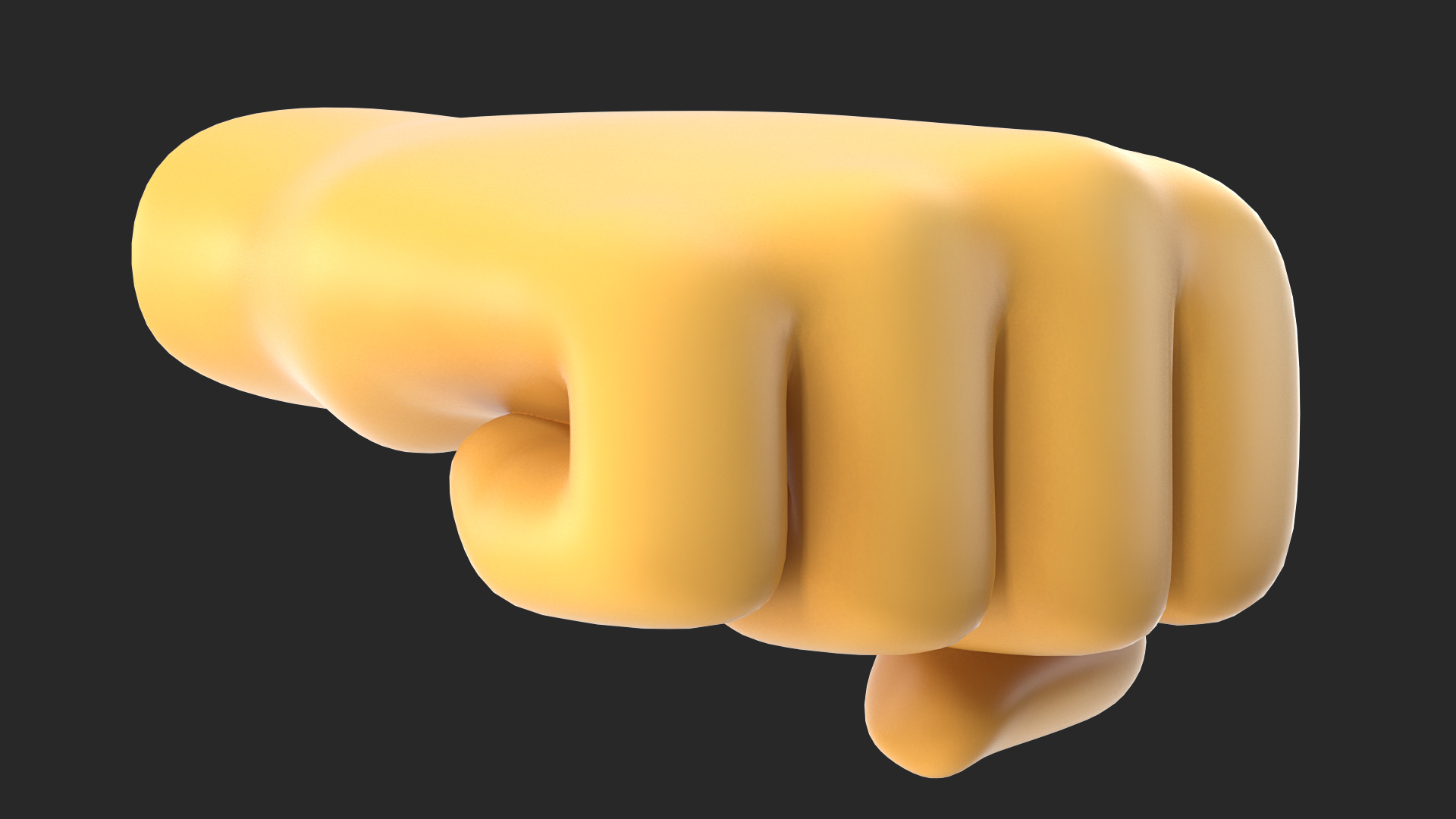 Left-Facing Fist Emoji 3D