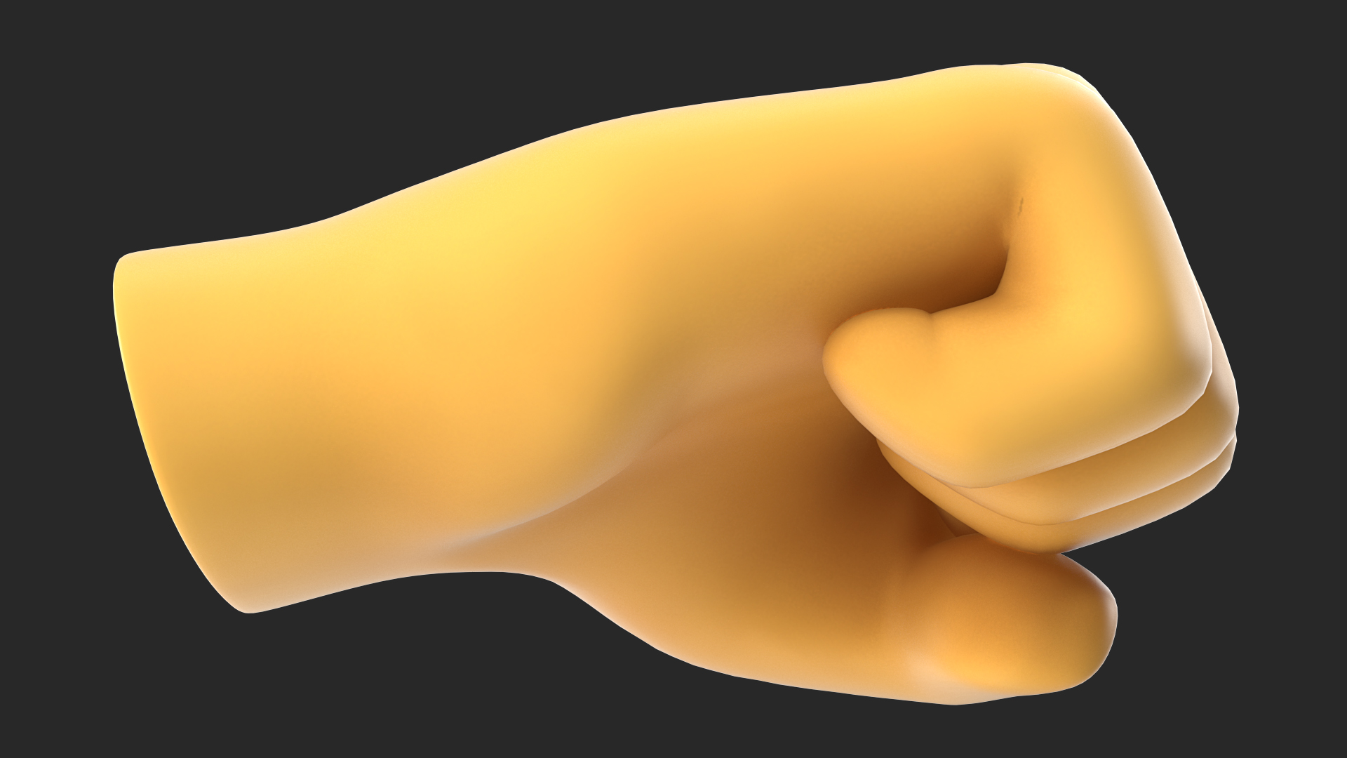 Left-Facing Fist Emoji 3D