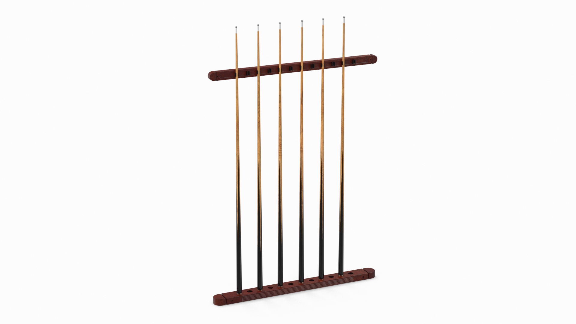 Billiard Cue Rack with Cues 3D