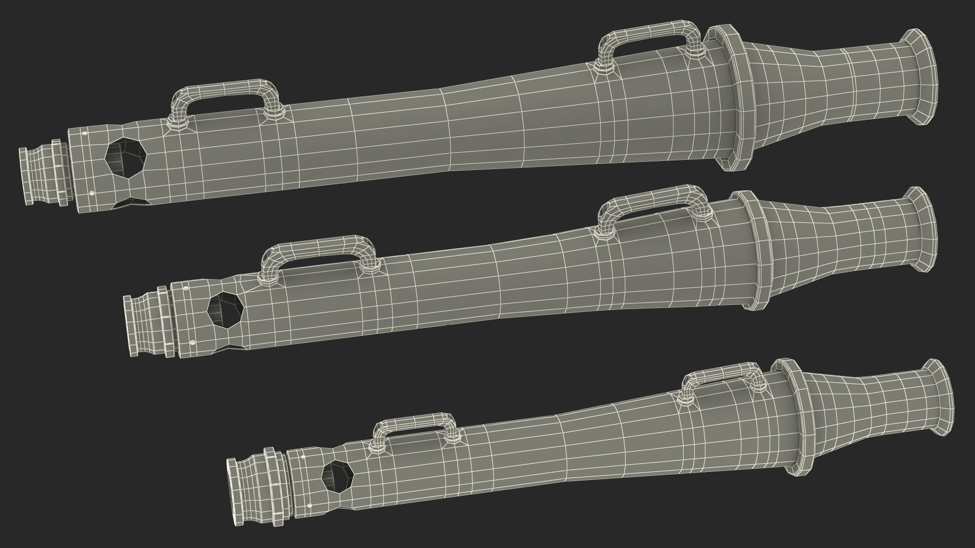 3D HiCombat Low Expansion Foam Branchpipes Set model