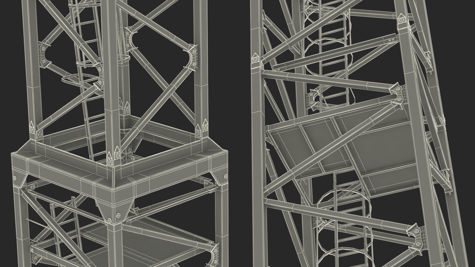 Potain MR 295 Tower Crane Rigged 3D