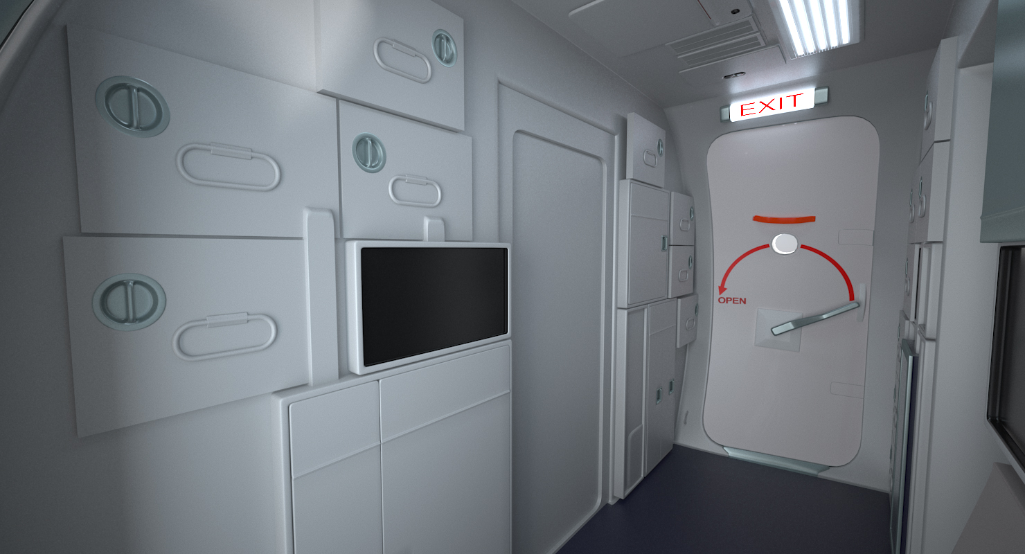 Boeing 737 800 with Interior Southwest Airlines Rigged 3D model