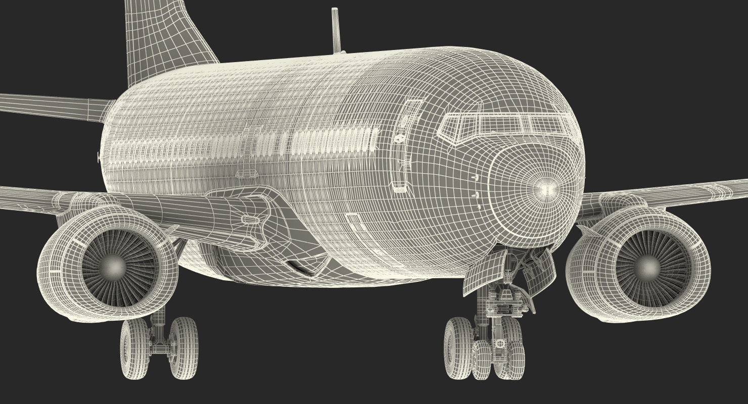 Boeing 737 800 with Interior Southwest Airlines Rigged 3D model