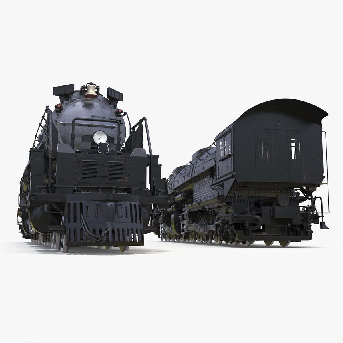 3D Worn Locomotive Rigged for Cinema 4D