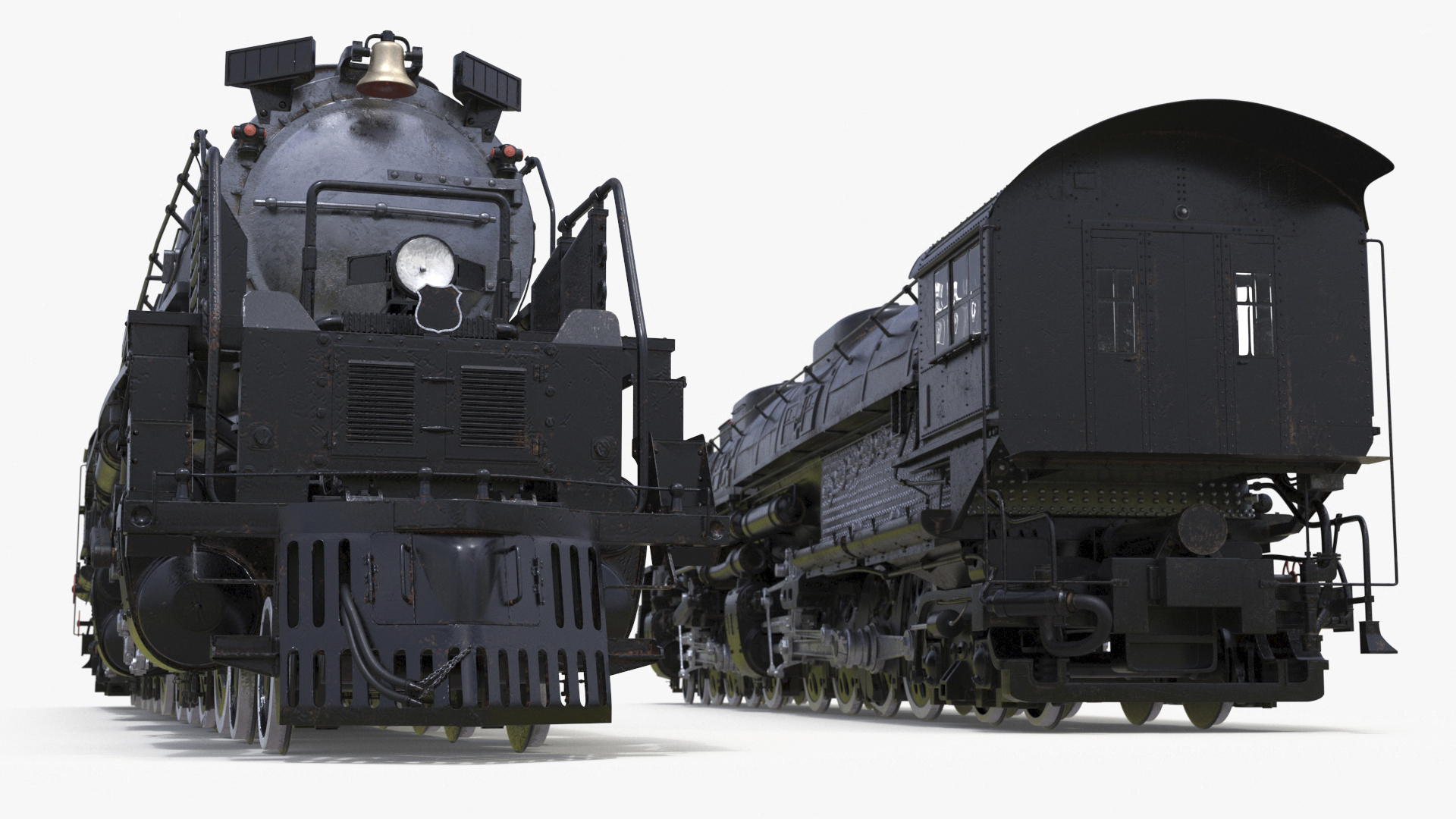 3D Worn Locomotive Rigged for Cinema 4D