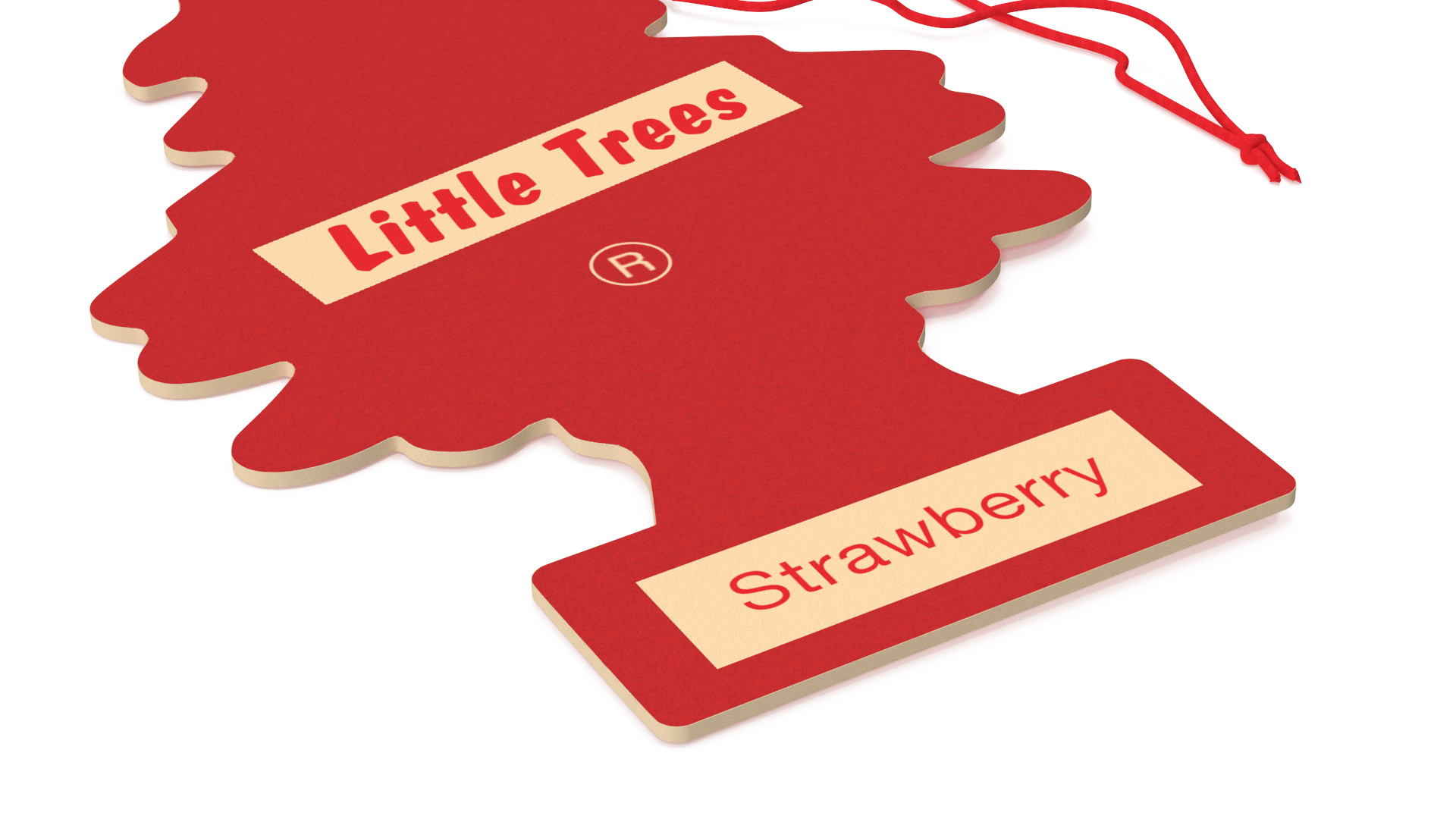 3D Little Trees Car Freshener Strawberry Scent model