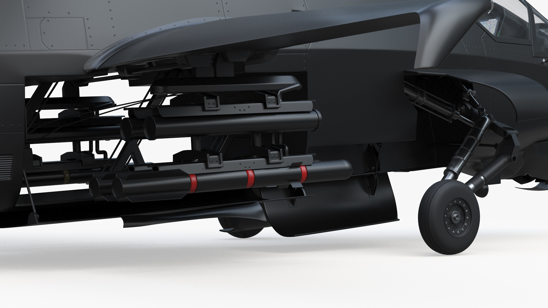 3D model Military Attack Helicopter with Weapon Rigged