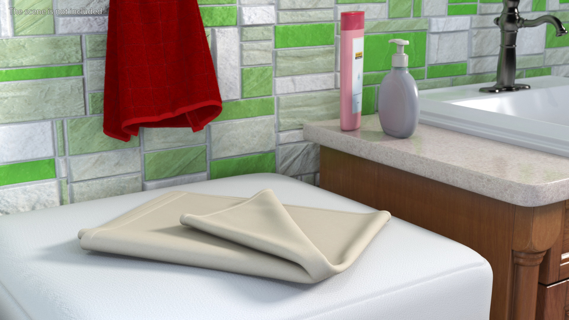 Folded Bath Towel 3D