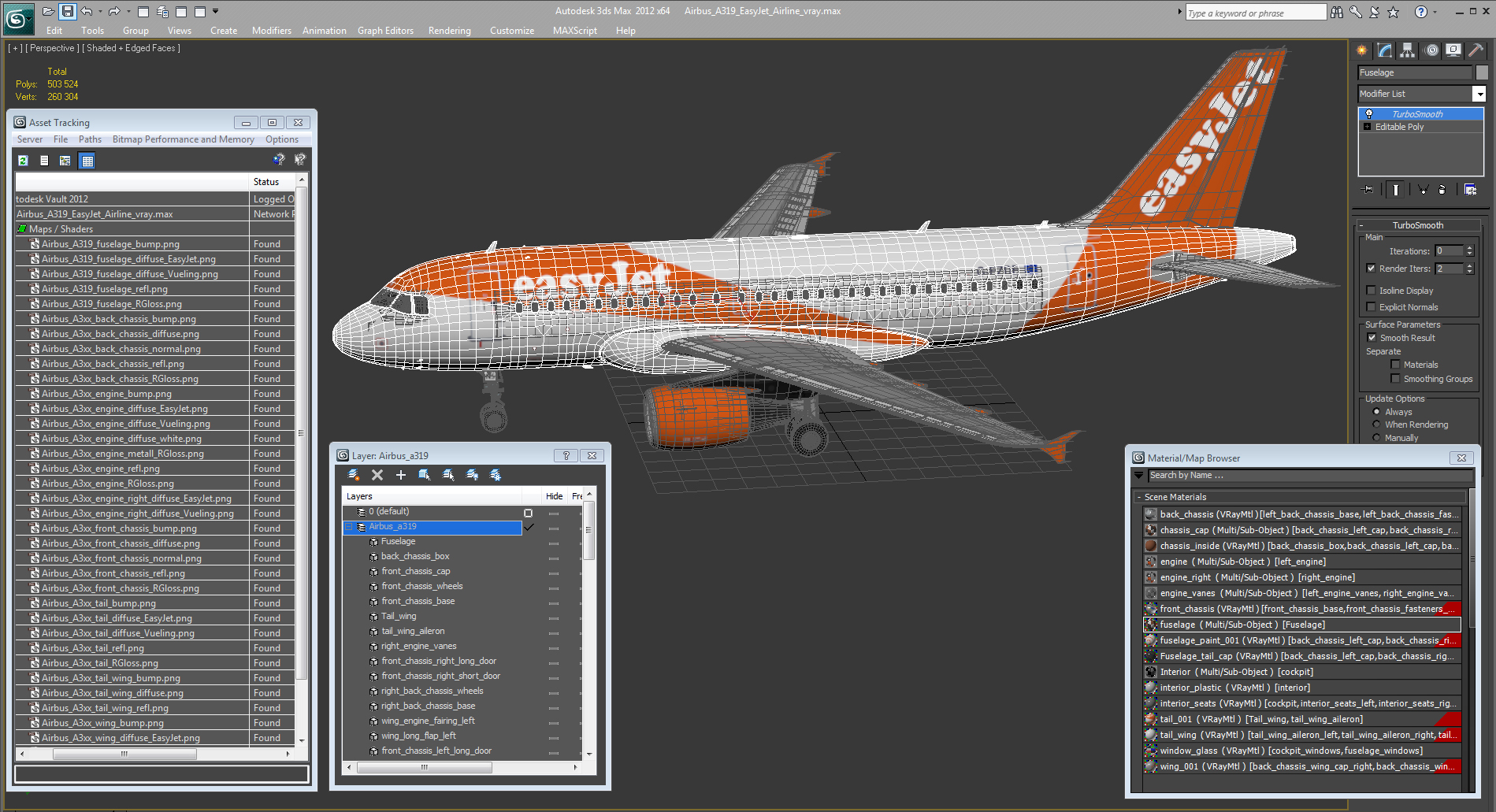 Airbus A319 EasyJet Airline 3D