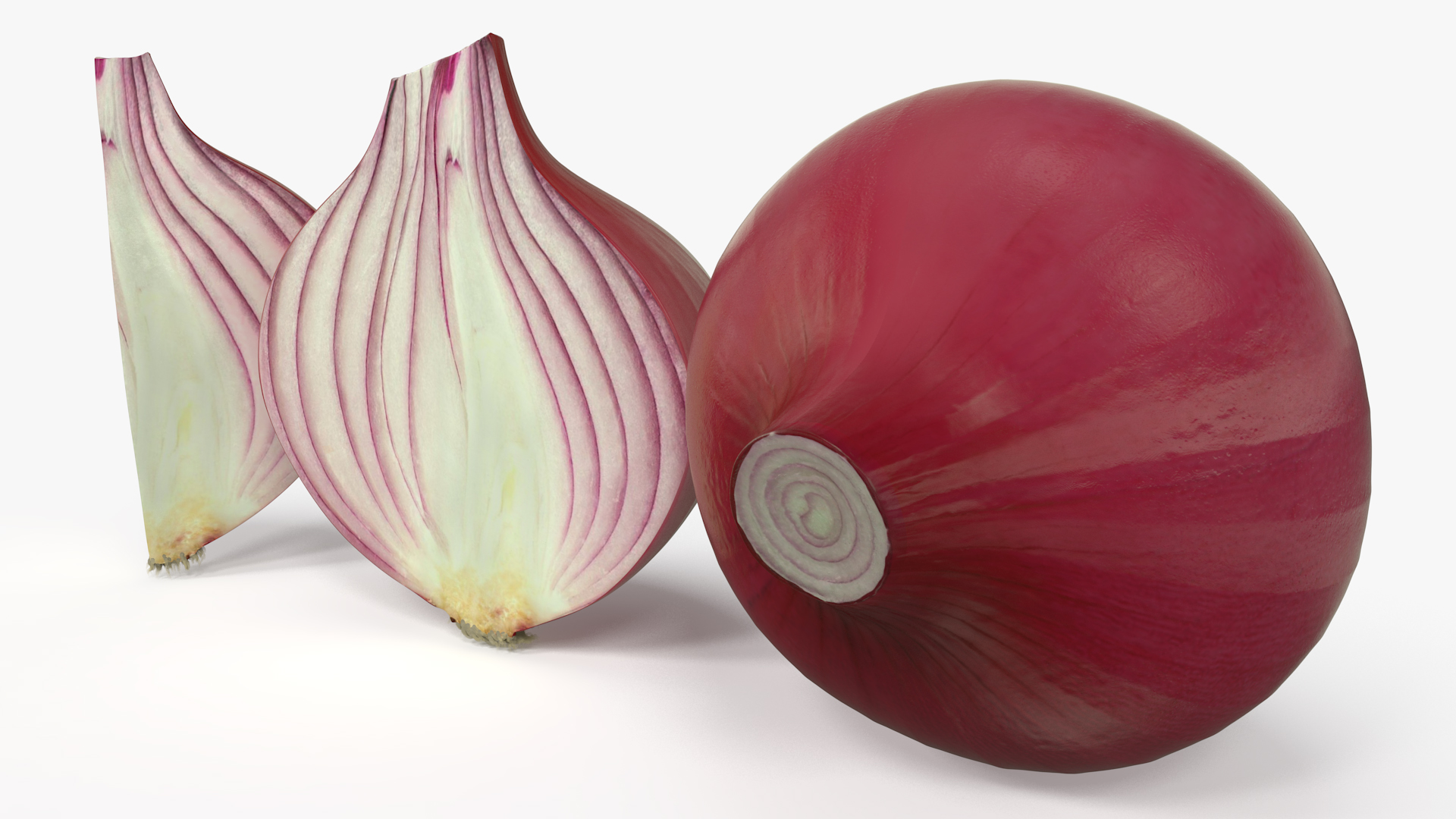 Red Onions Fur 3D model