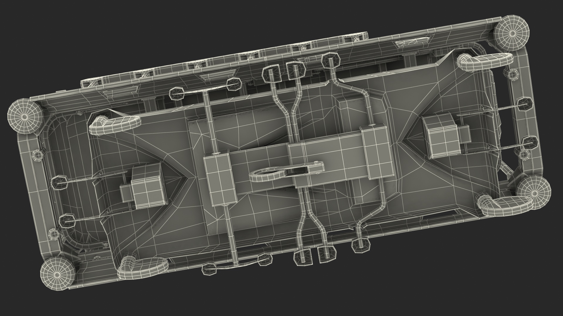 3D Emergency Transport Bed with Patient