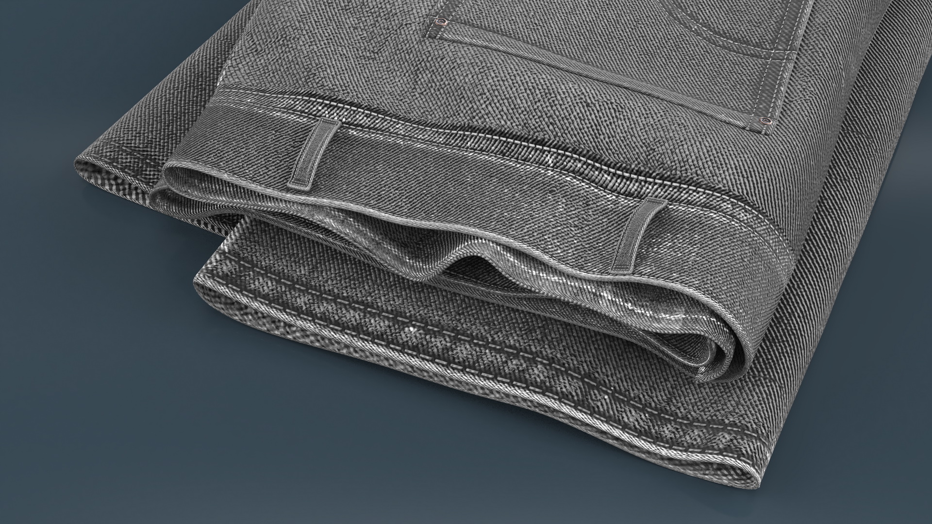 Folded Casual Jeans 3D model