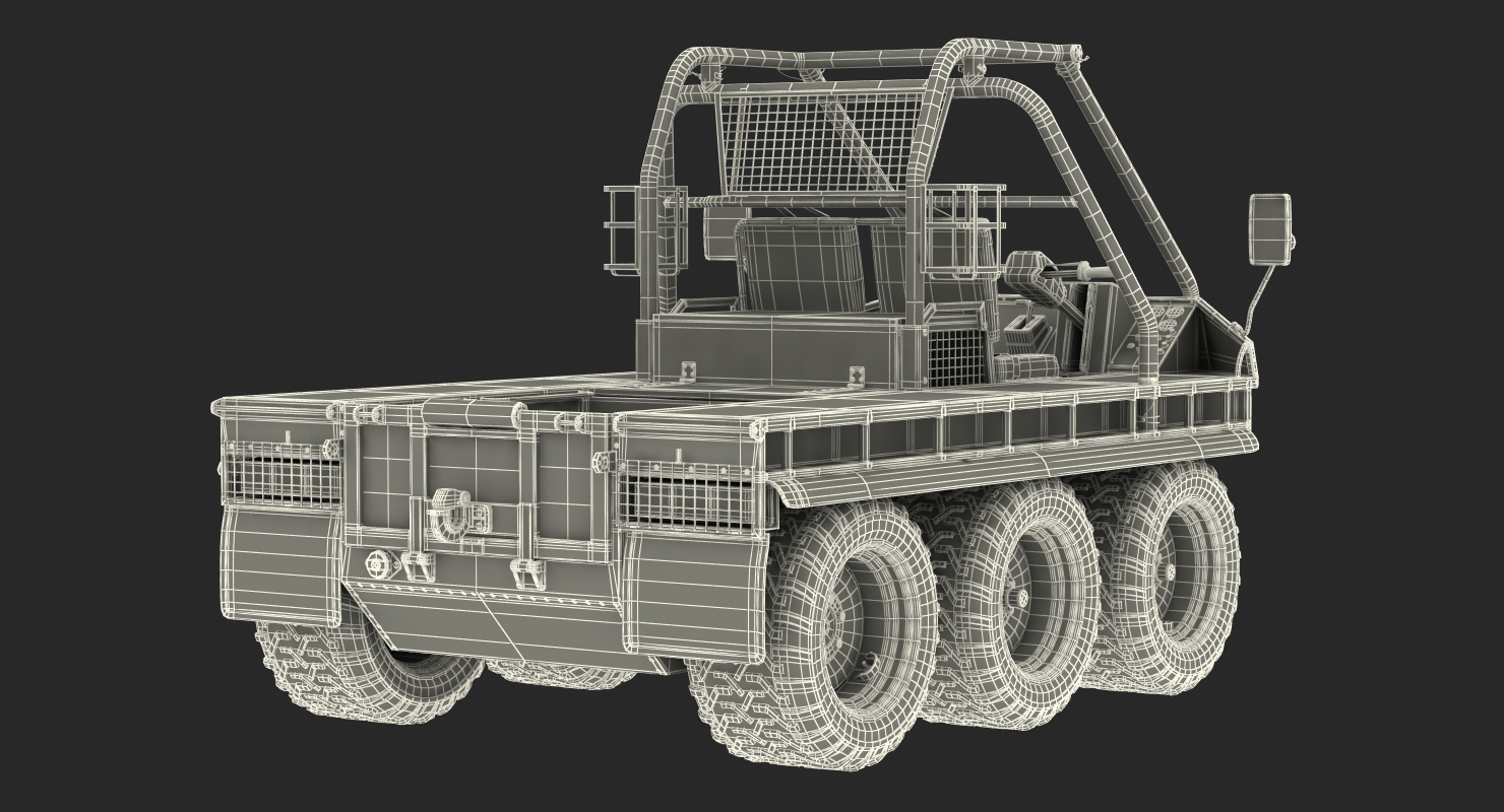 3D Alvis Supacat Mk2 Desert Rigged