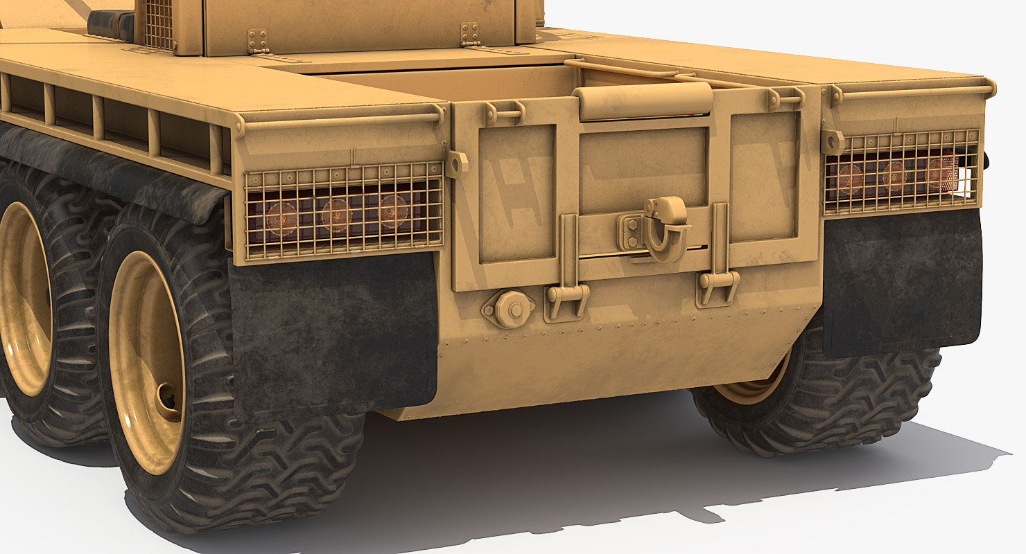 3D Alvis Supacat Mk2 Desert Rigged