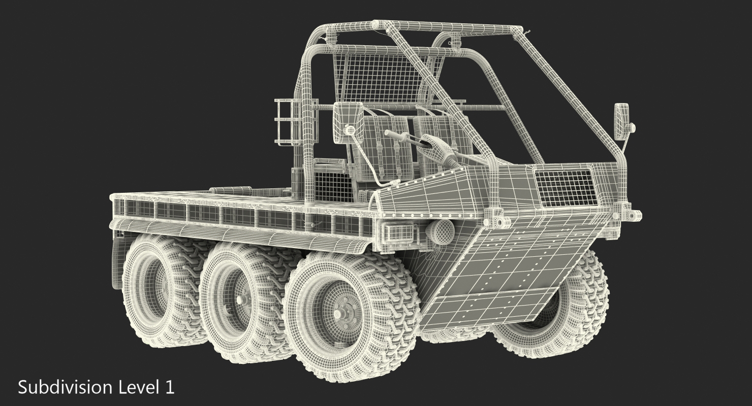 3D Alvis Supacat Mk2 Desert Rigged