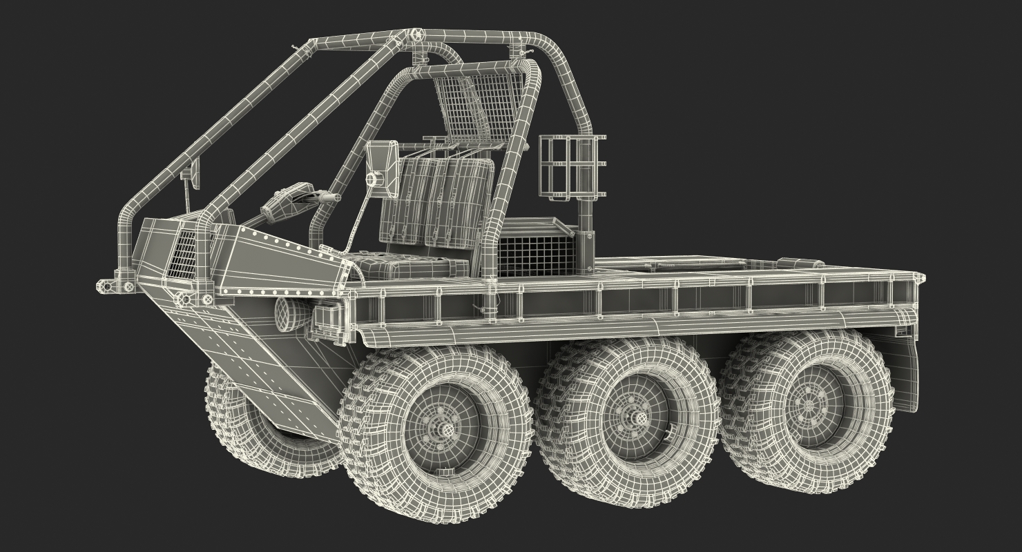 3D Alvis Supacat Mk2 Desert Rigged