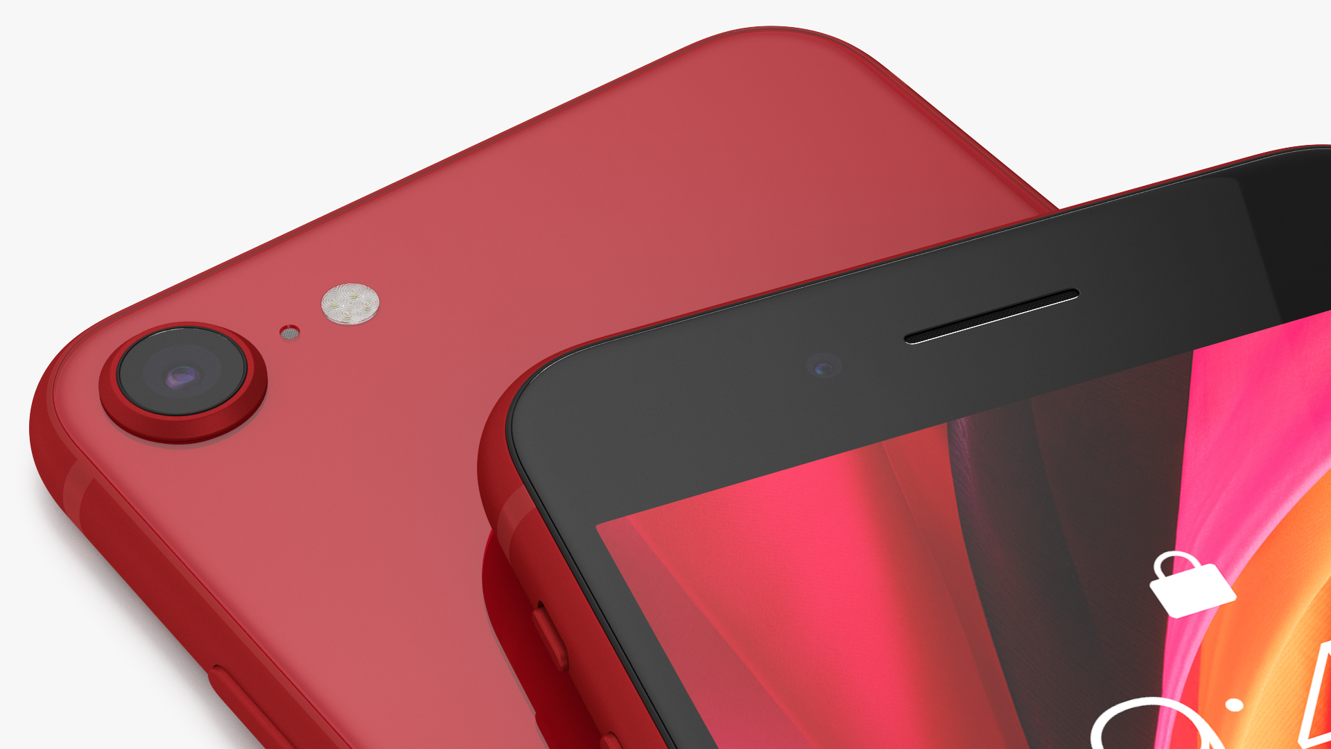 3D iPhone SE 2020 Red model