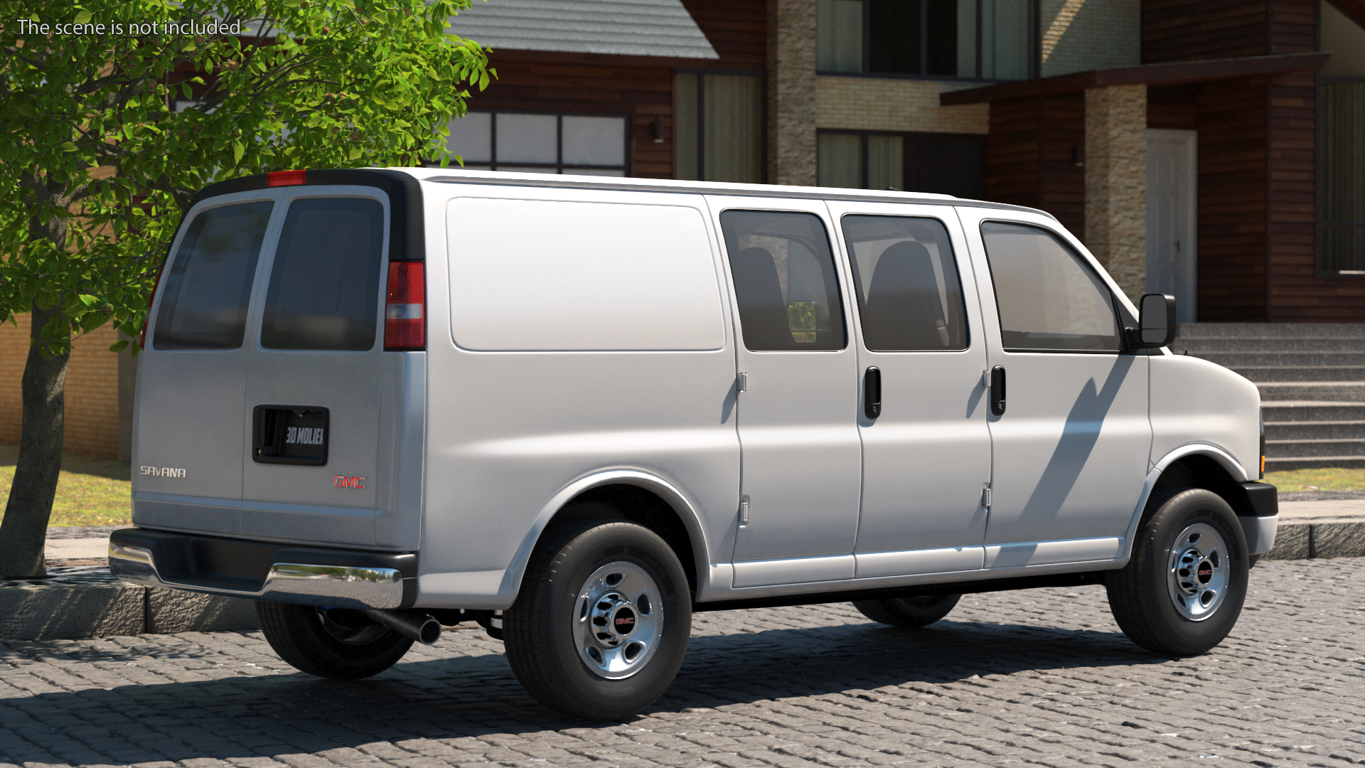 3D model GMC Savana Van White