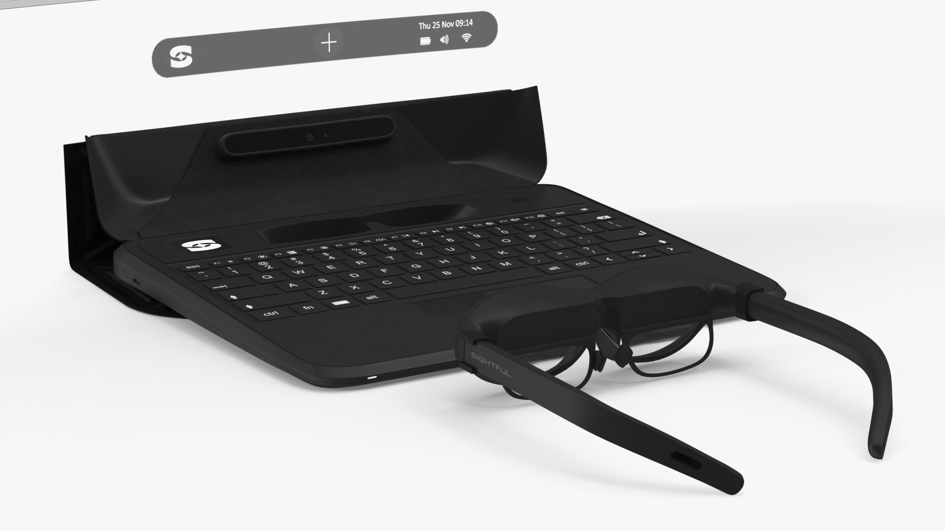 3D Spacetop Augmented Reality Laptop with Glasses