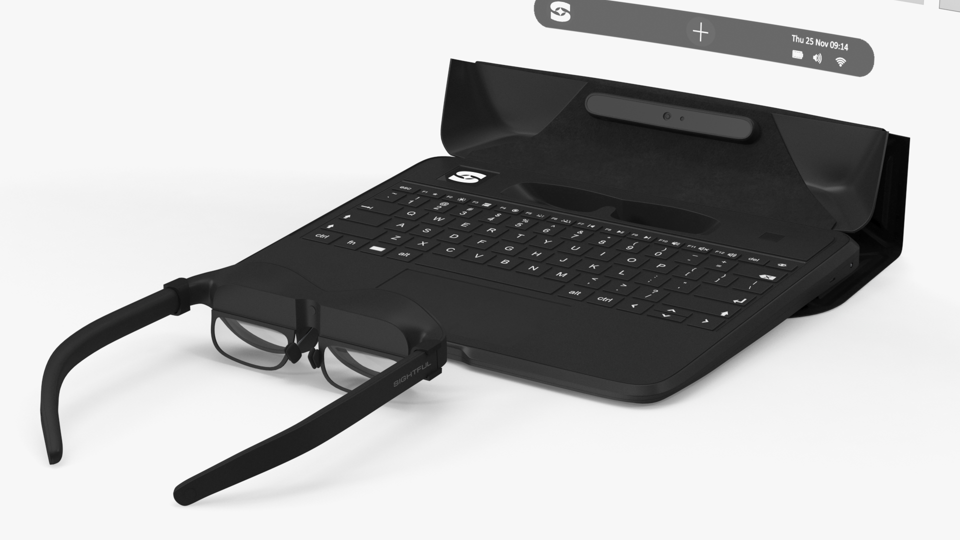 3D Spacetop Augmented Reality Laptop with Glasses