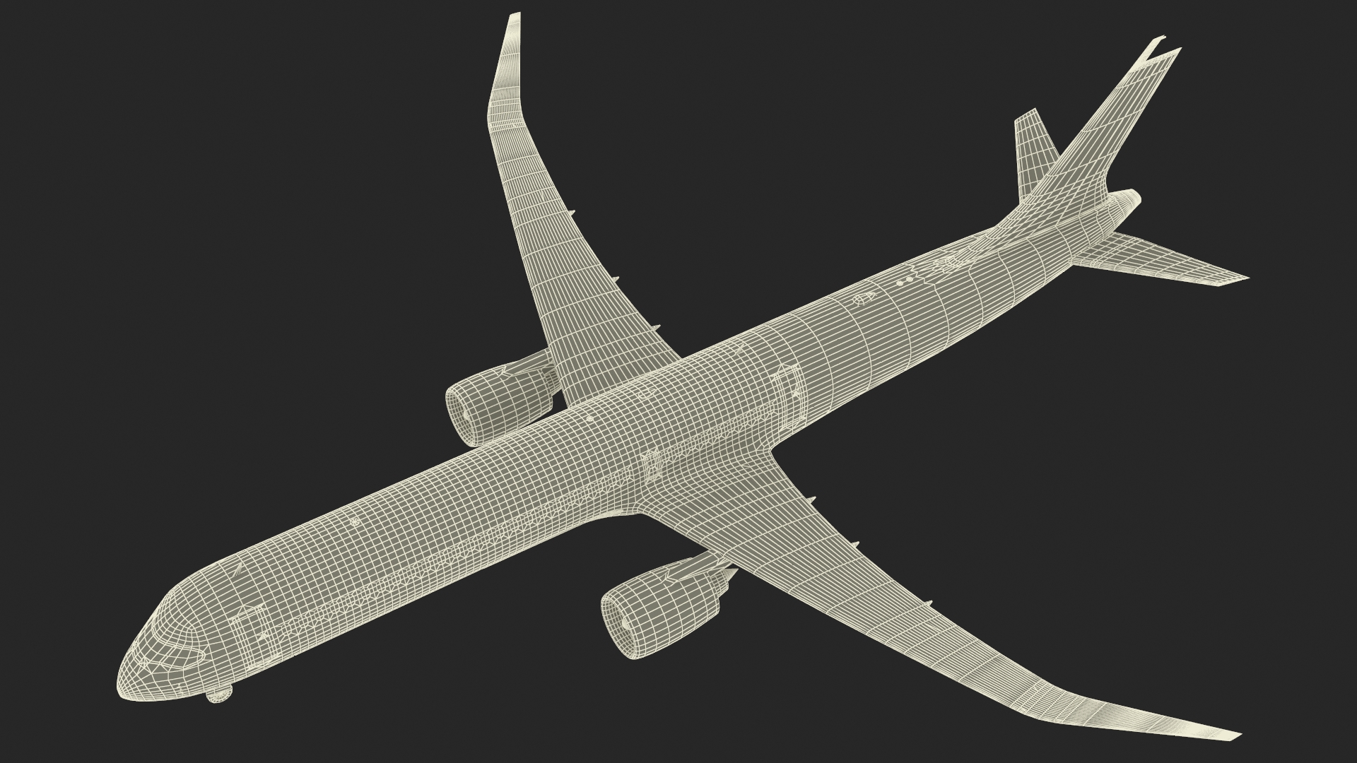 3D Airbus ZEROe Turbofan Rigged model