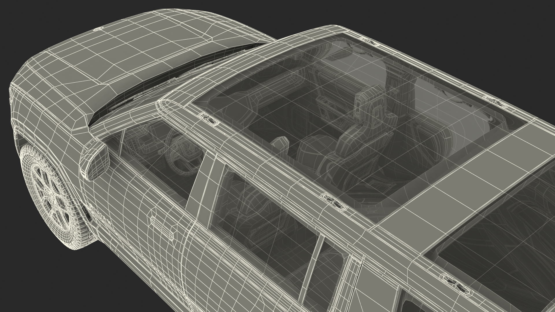 3D model 2023 Rivian R1S SUV Red Rigged