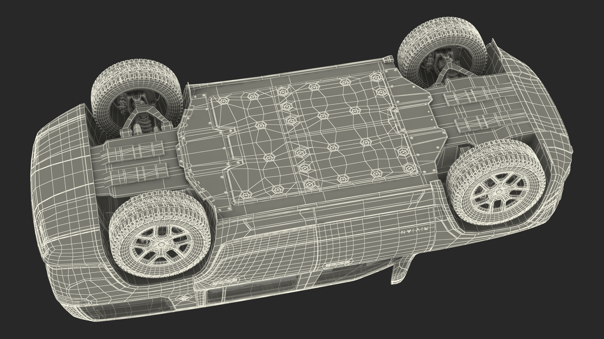 3D model 2023 Rivian R1S SUV Red Rigged