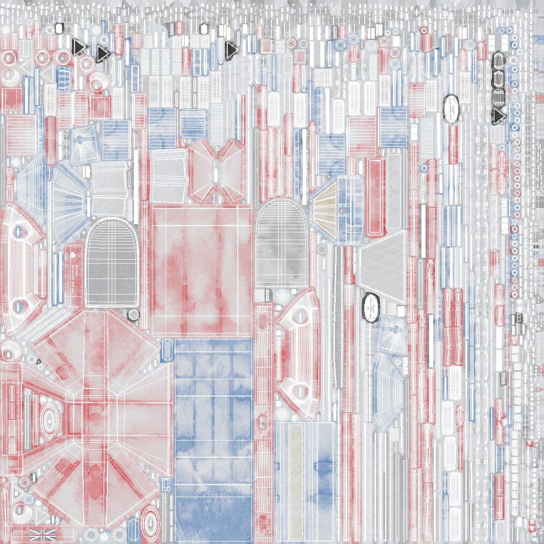 Antarctic Station Halley with Snow Vehicle 3D