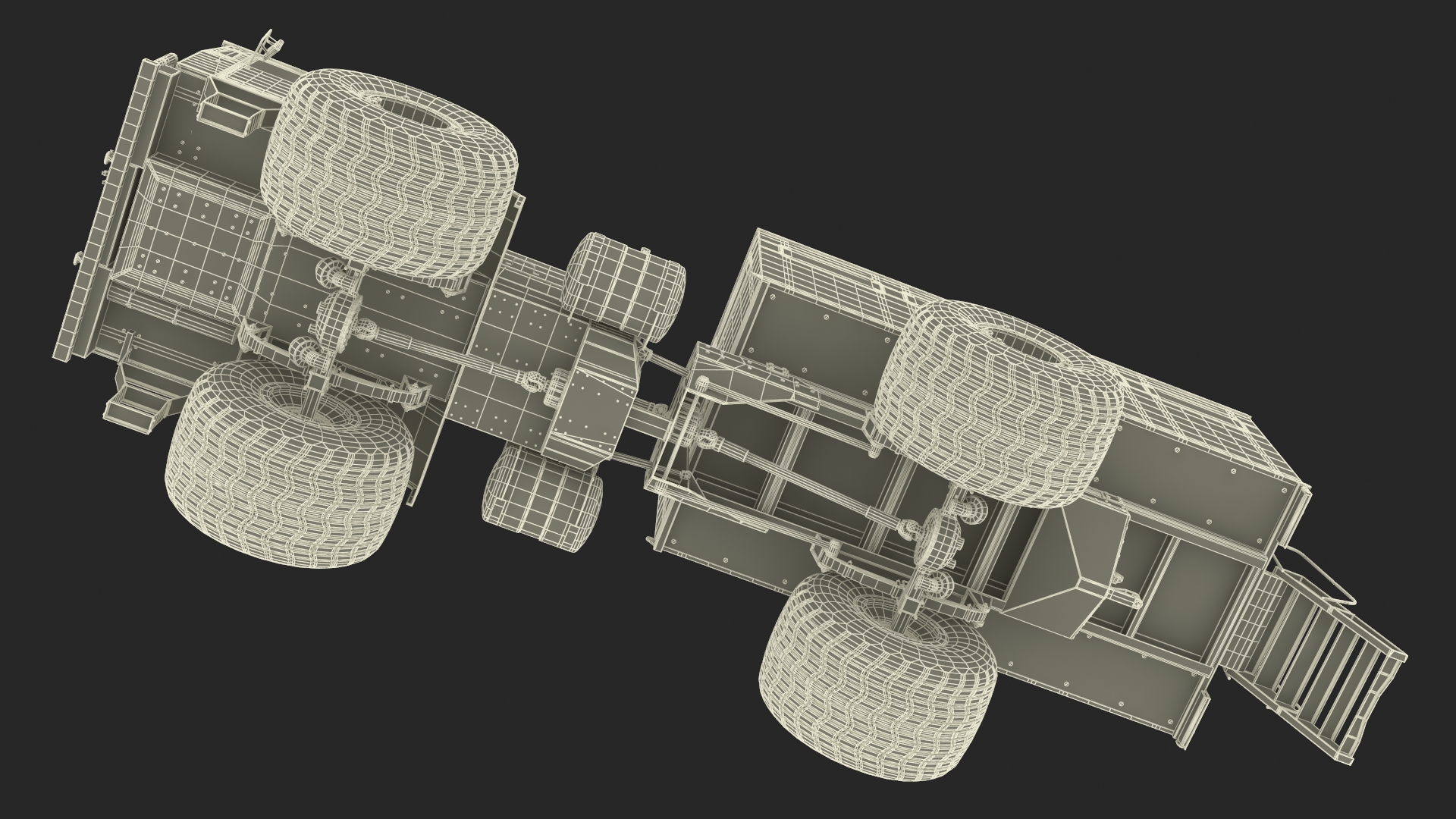 Antarctic Station Halley with Snow Vehicle 3D