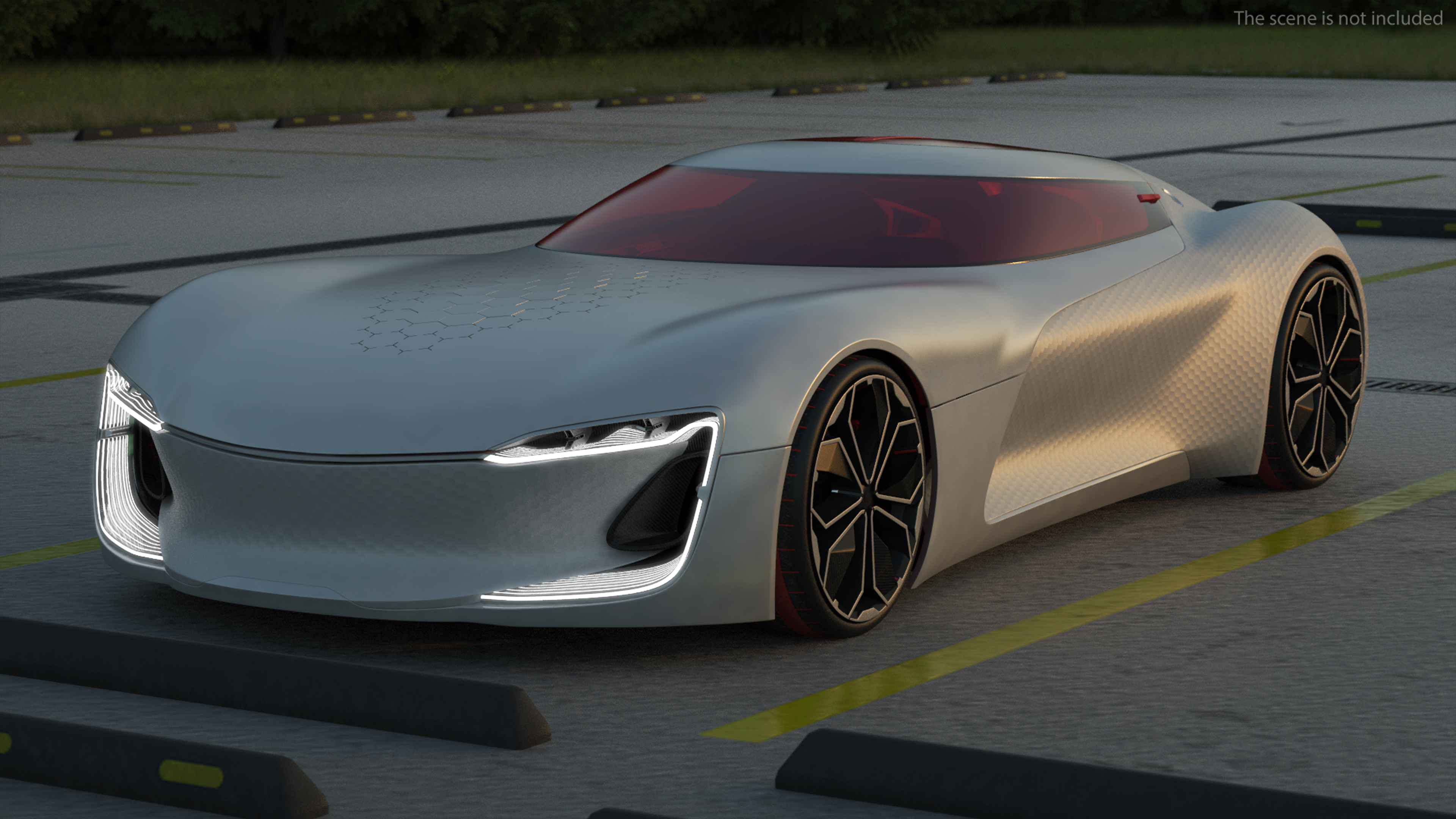 3D Two Seater Electric Concept Car