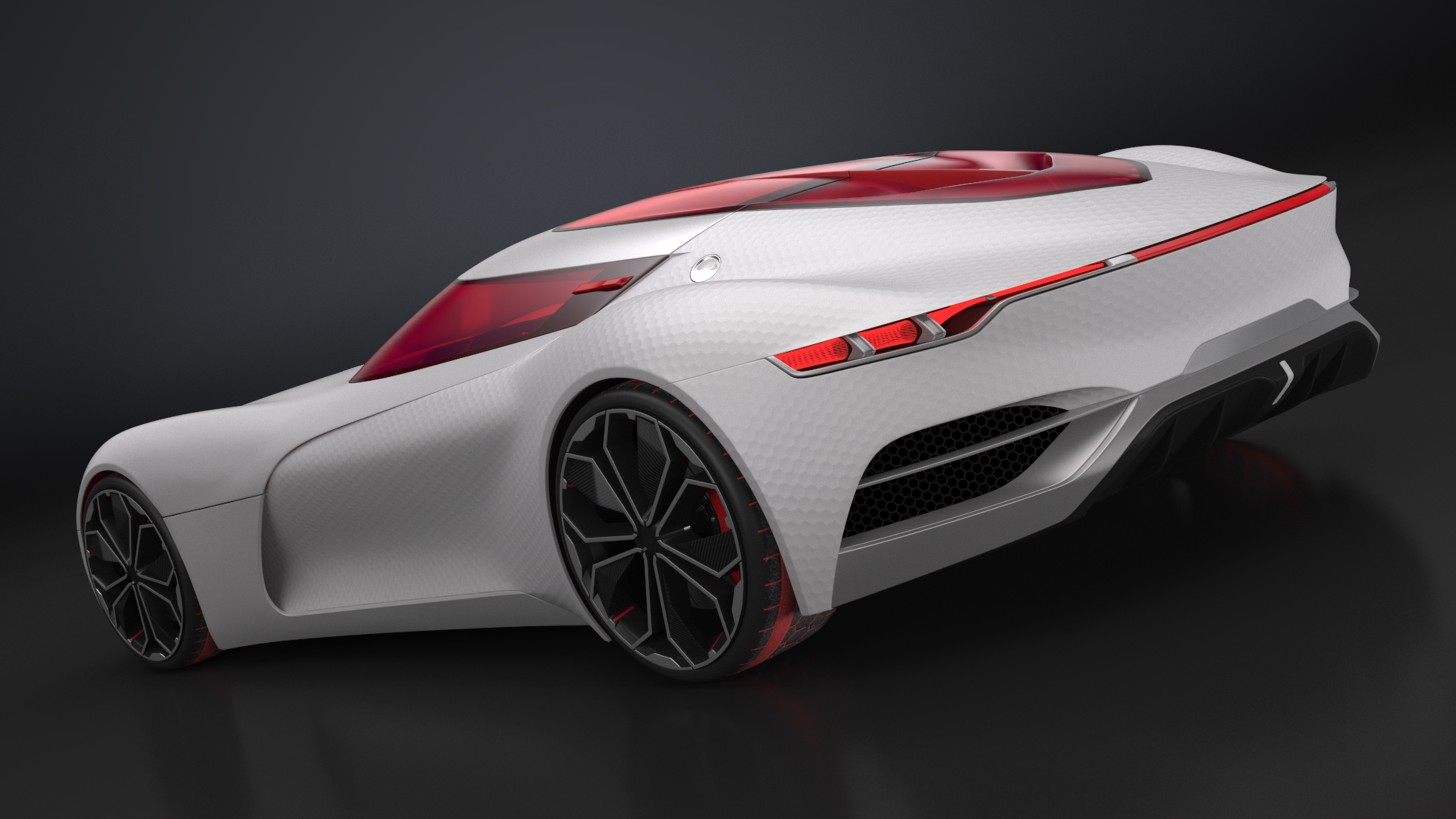 3D Two Seater Electric Concept Car