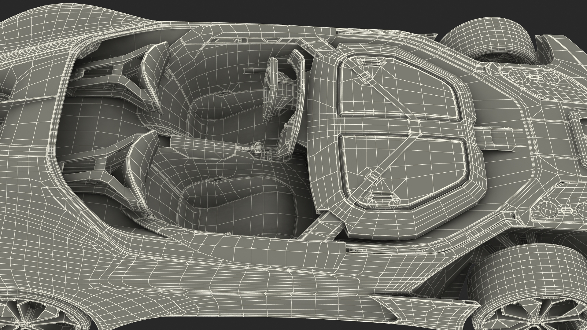 3D Two Seater Electric Concept Car