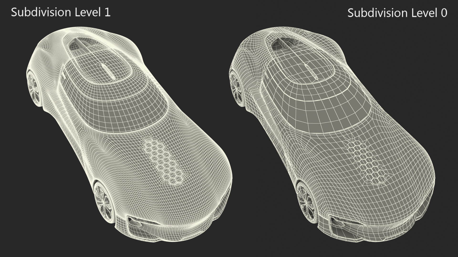 3D Two Seater Electric Concept Car