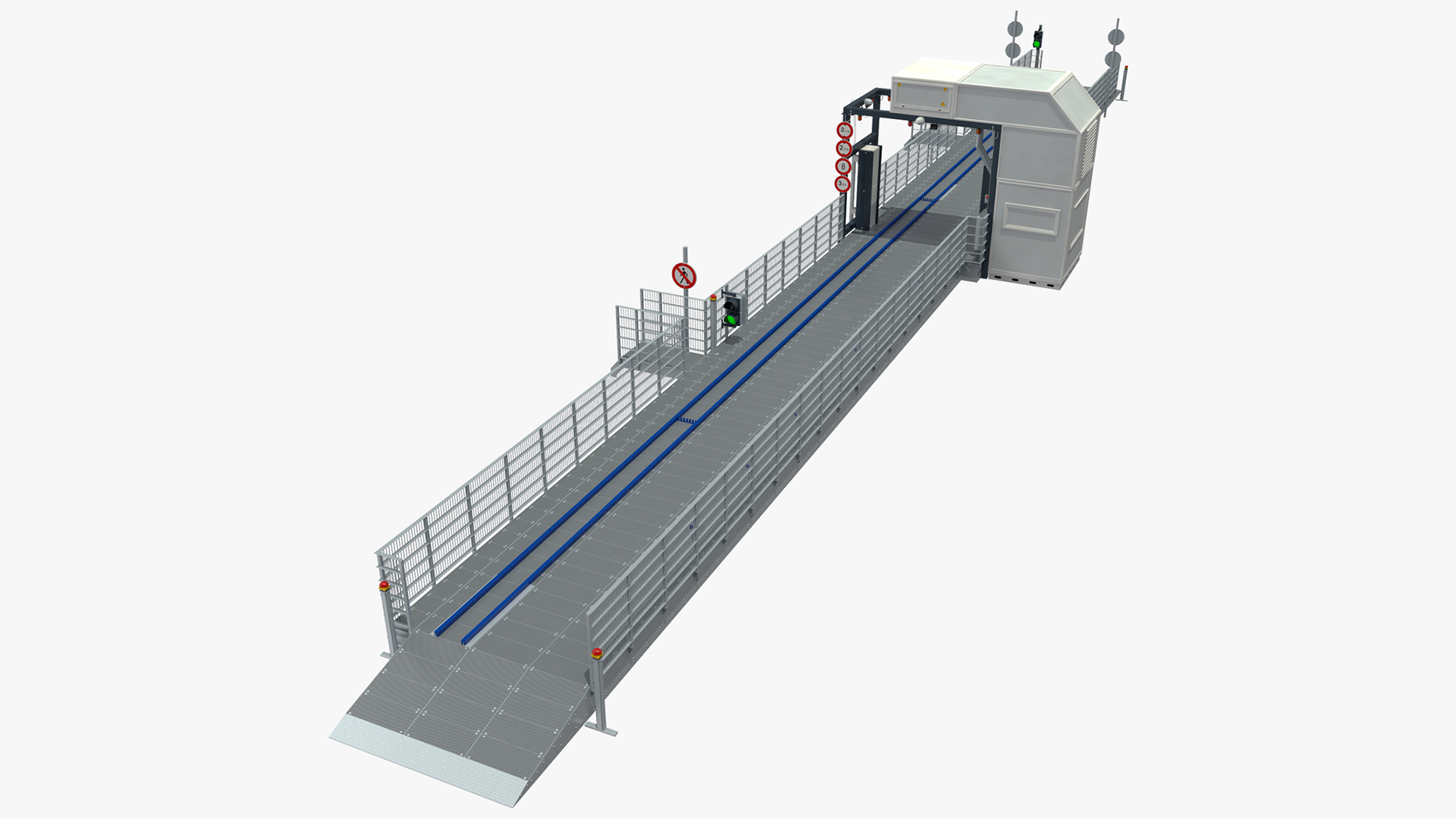 Cargo and Vehicle Inspection Conveyor System 3D model