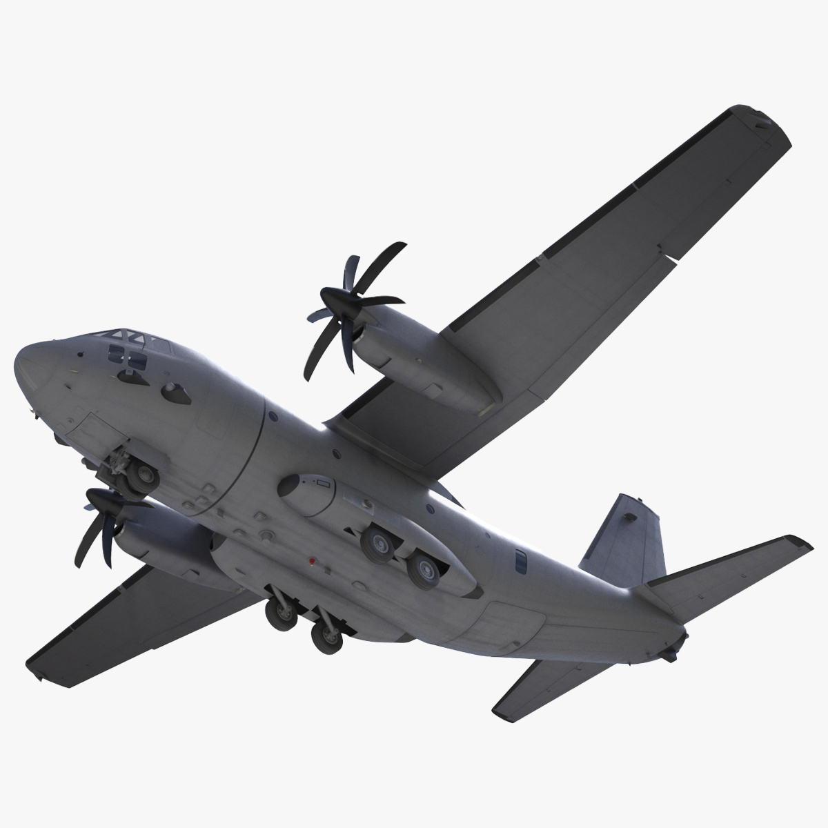 3D Multi-mission Aircraft Grey Rigged for Cinema 4D model