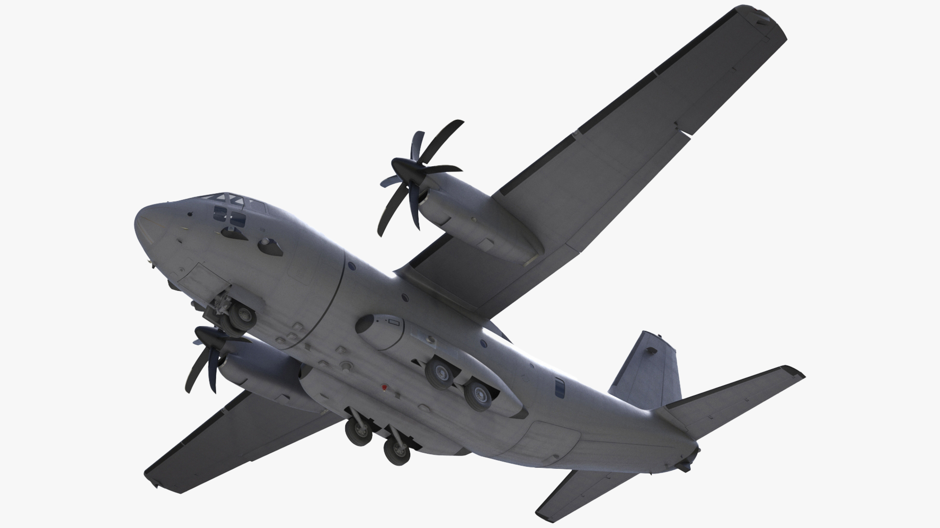 3D Multi-mission Aircraft Grey Rigged for Cinema 4D model