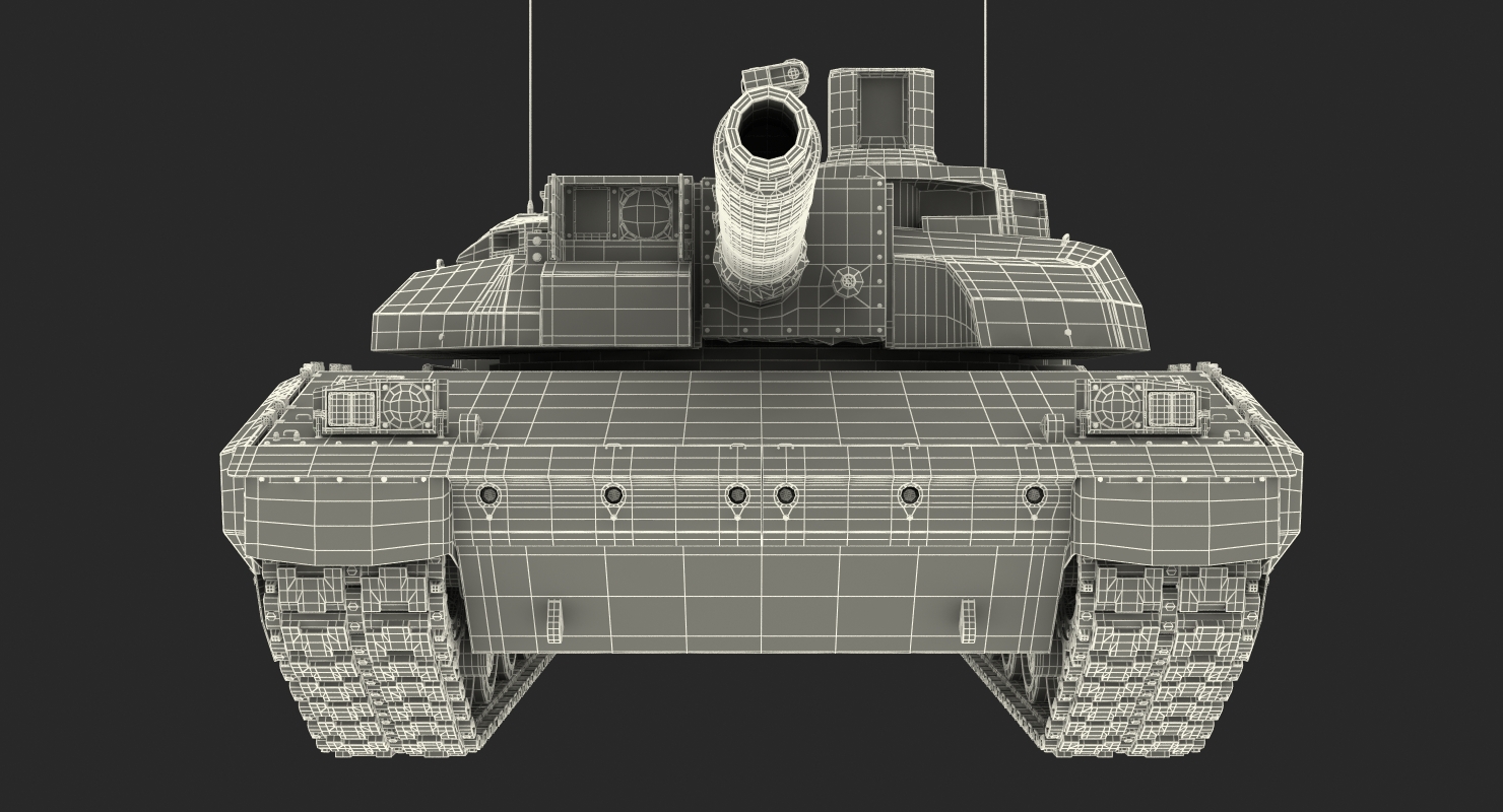 3D Tank AMX 56 Leclerc United Nations Rigged