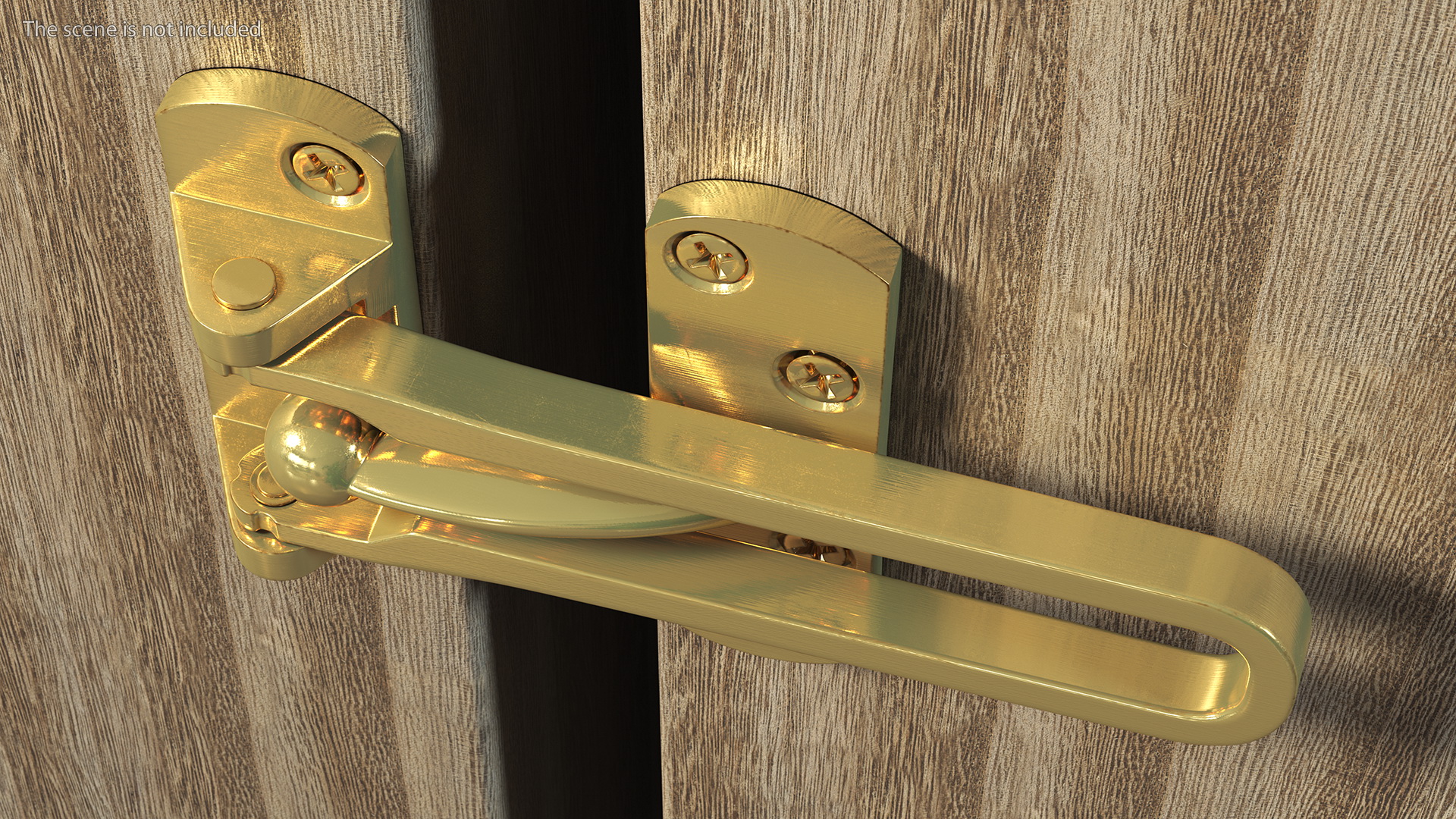 3D model Security Door Latch Guard Gold