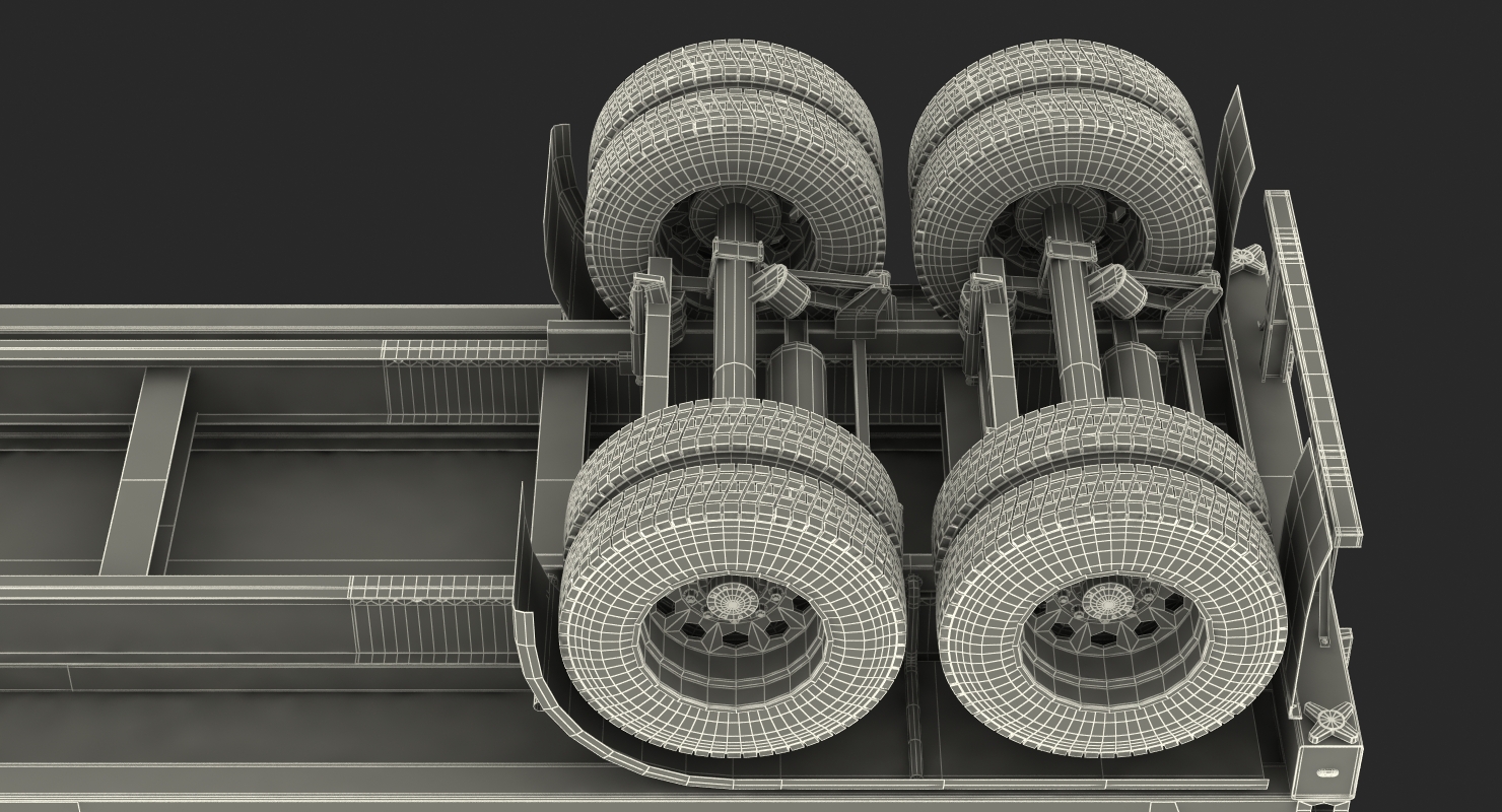 3D Liquefied Natural Gas Transport Trailer Rigged