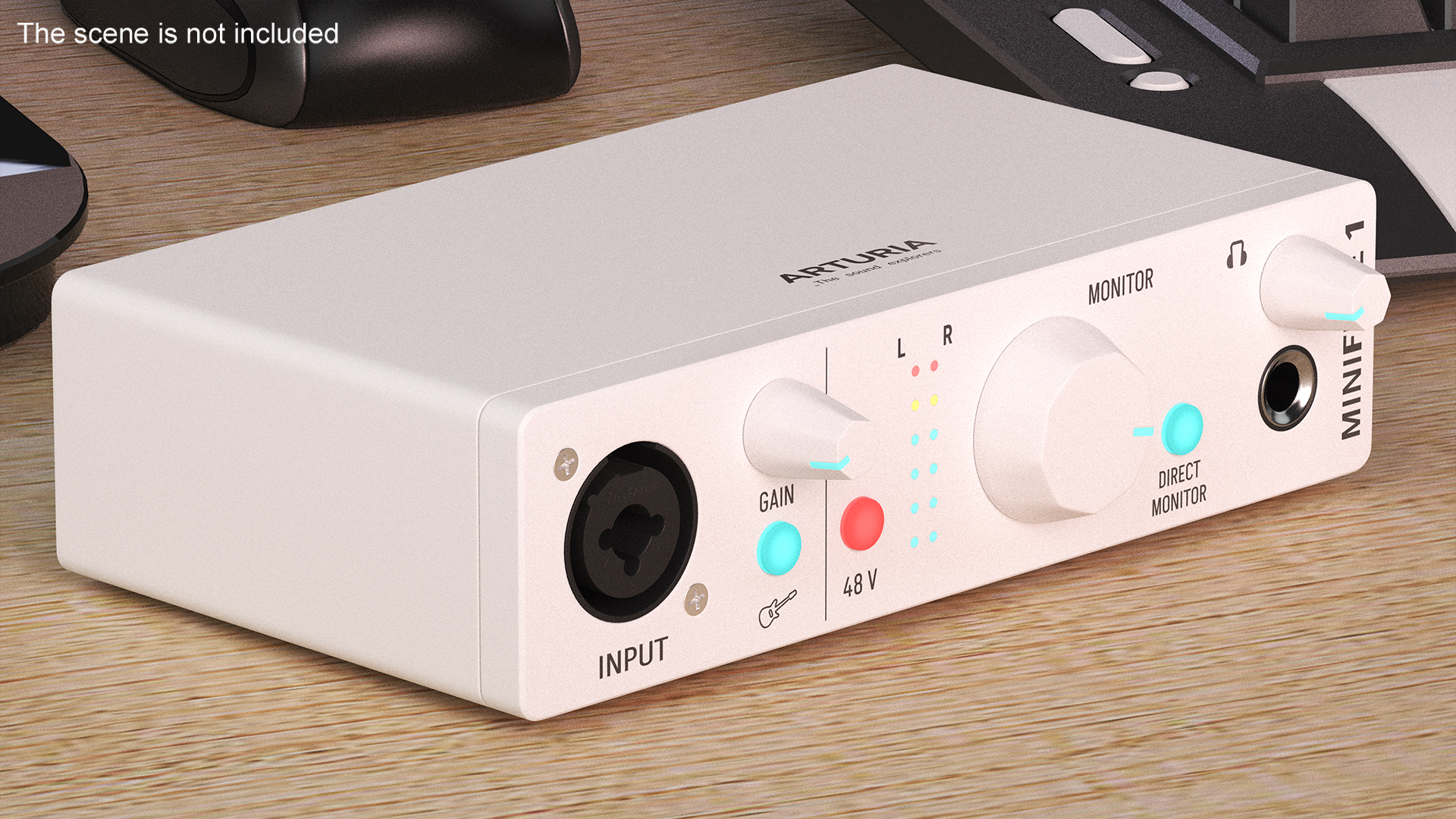 Compact Audio USB Interface Arturia MiniFuse 1 White 3D