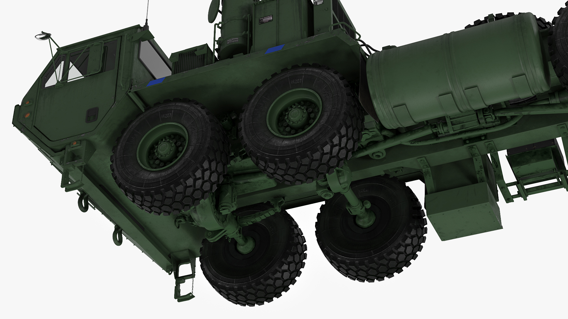 HEMTT M985 with Patriot AN MPQ53 Radar Green 3D model